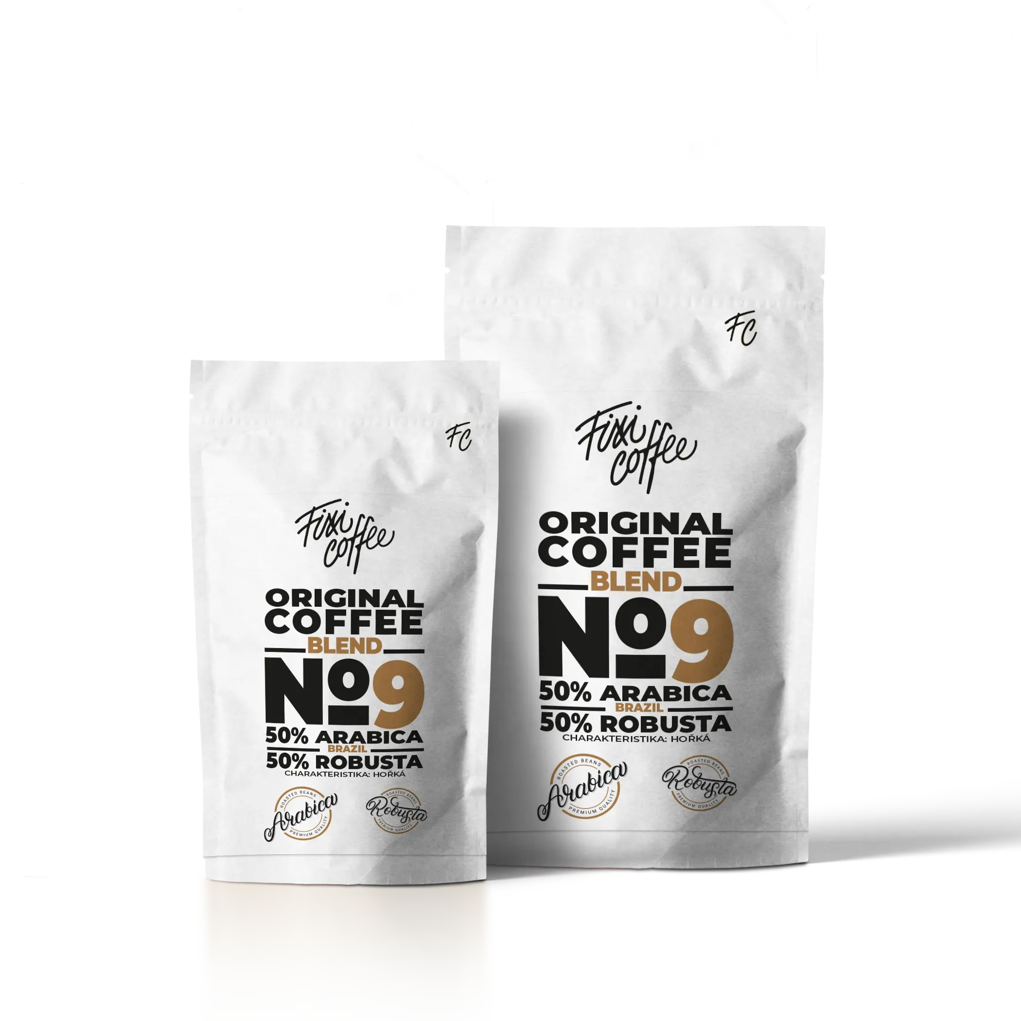 Fixi Coffee No. 9 směs výběrové kávy Brazílie, Indie zrnková / sáček Doypack /