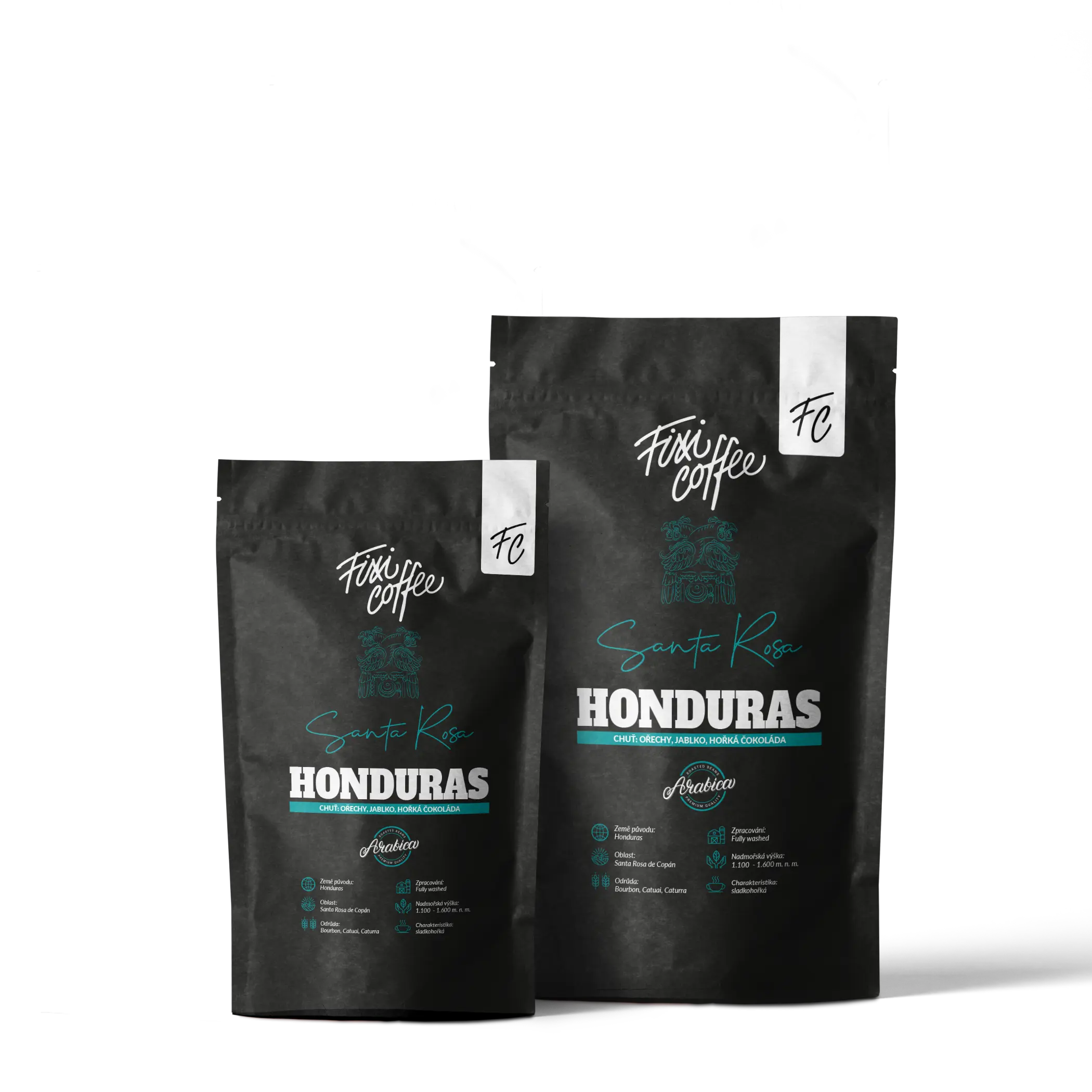 Fixi Coffee Honduras – výběrová káva, 100% arabica zrnková / sáček Doypack /