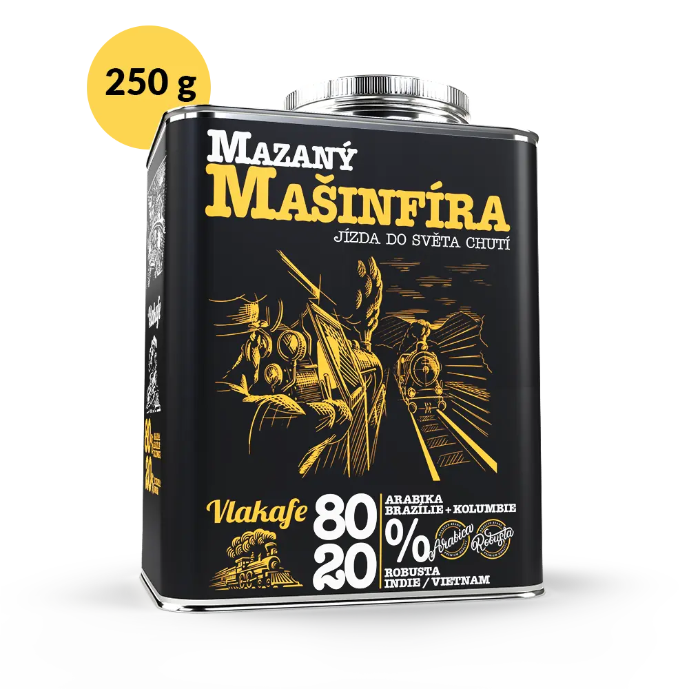 Fixi Coffee Vlakafe – Mazaný mašinfíra – dárkové balení kávy