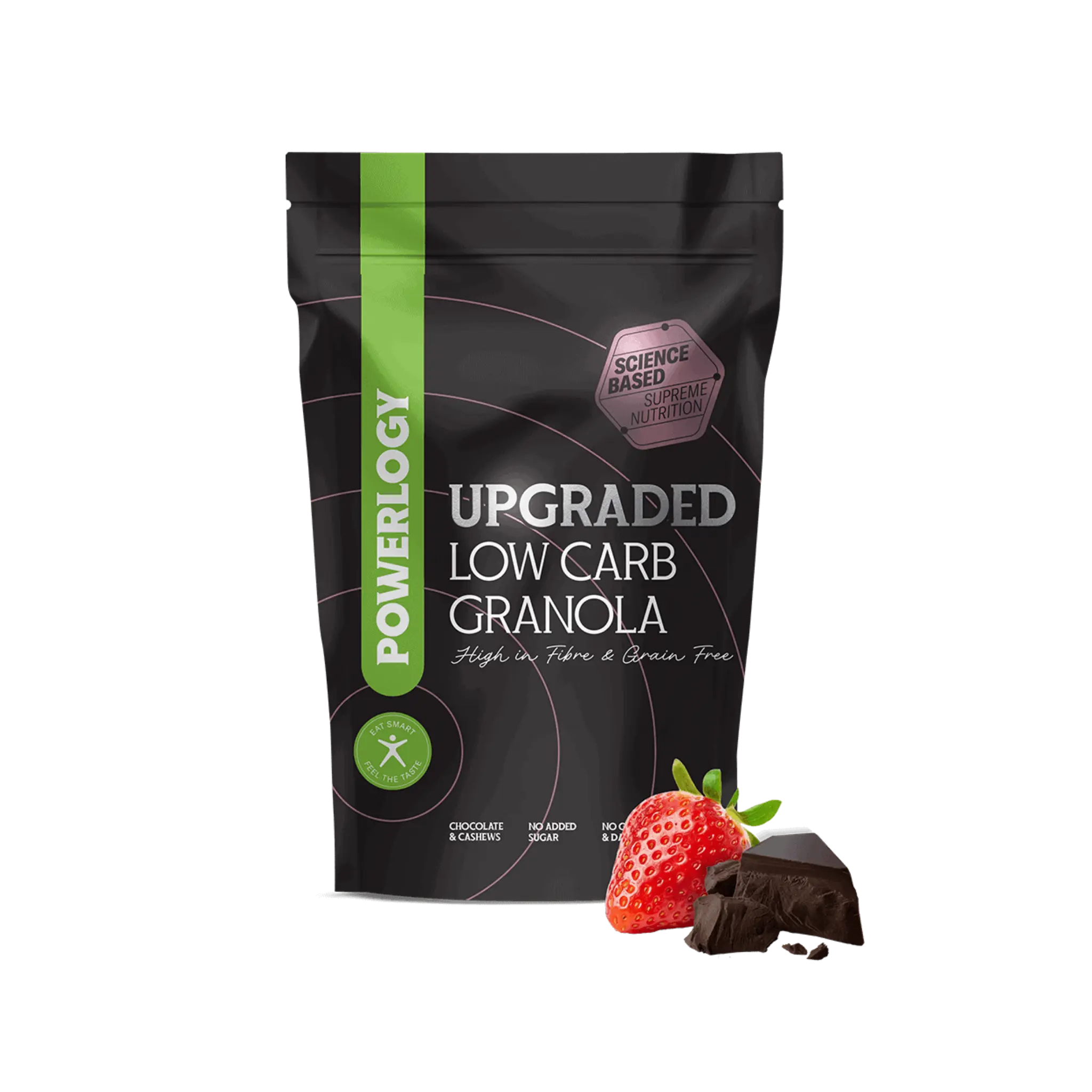 Powerlogy Low Carb Granola 350 g Čokoláda a jahoda