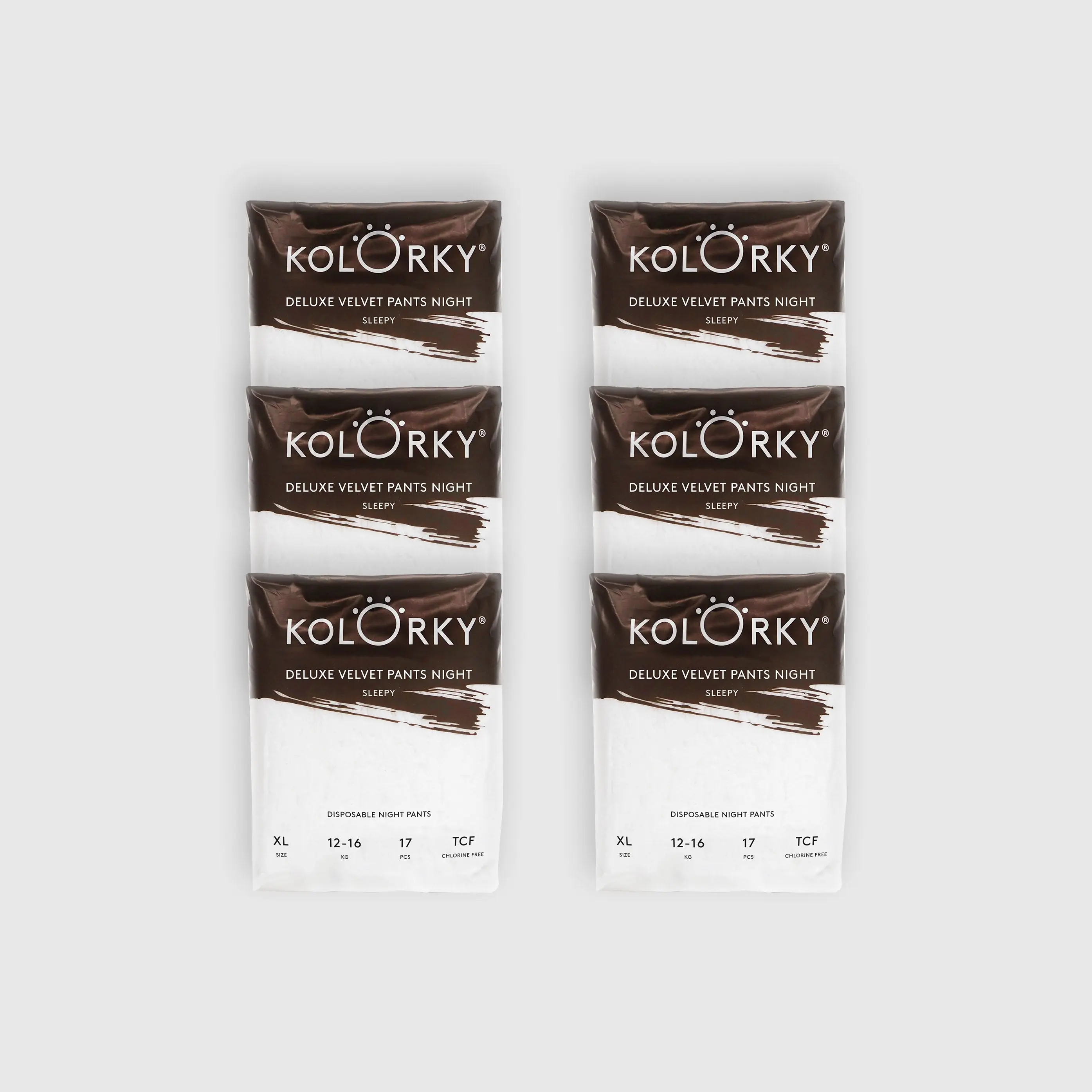DELUXE VELVET PANTS NIGHT Sleepy XL (12–16 kg | 17 ks) / Výhodné balení (6 ks)