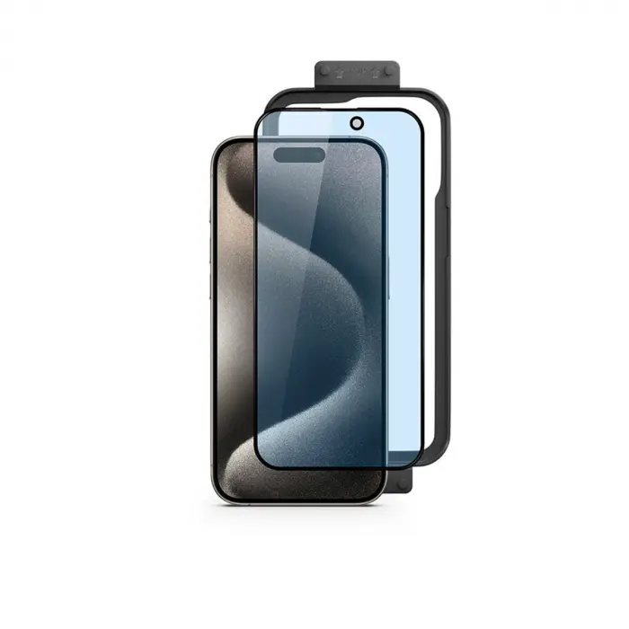 Ochranné sklo na iPhone 15 Plus iSTYLE 3D+ GLASS s ochranou proti modrému světlu