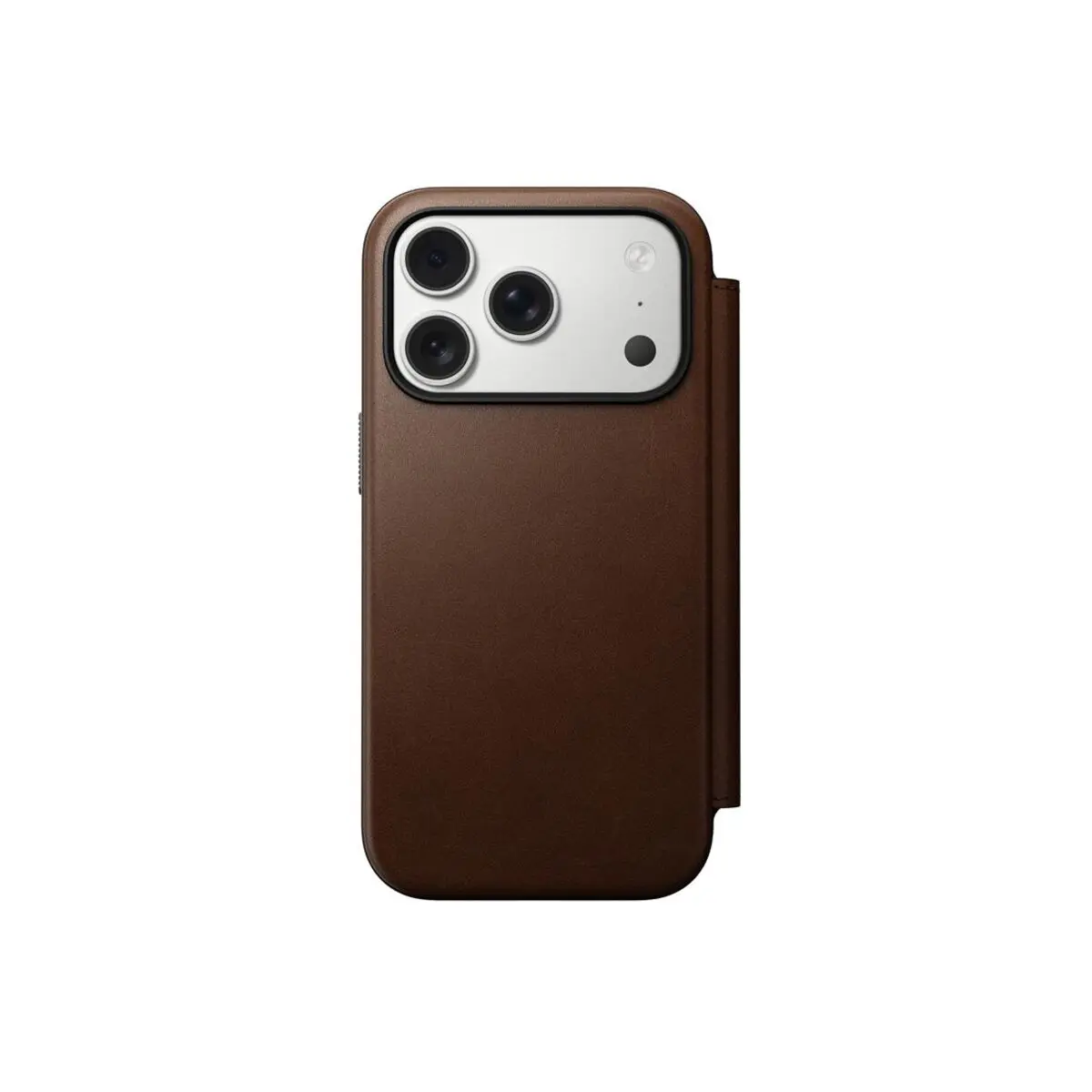 Nomad Modern Leather Folio MagSafe kožené pouzdro iPhone 17 Pro Brown