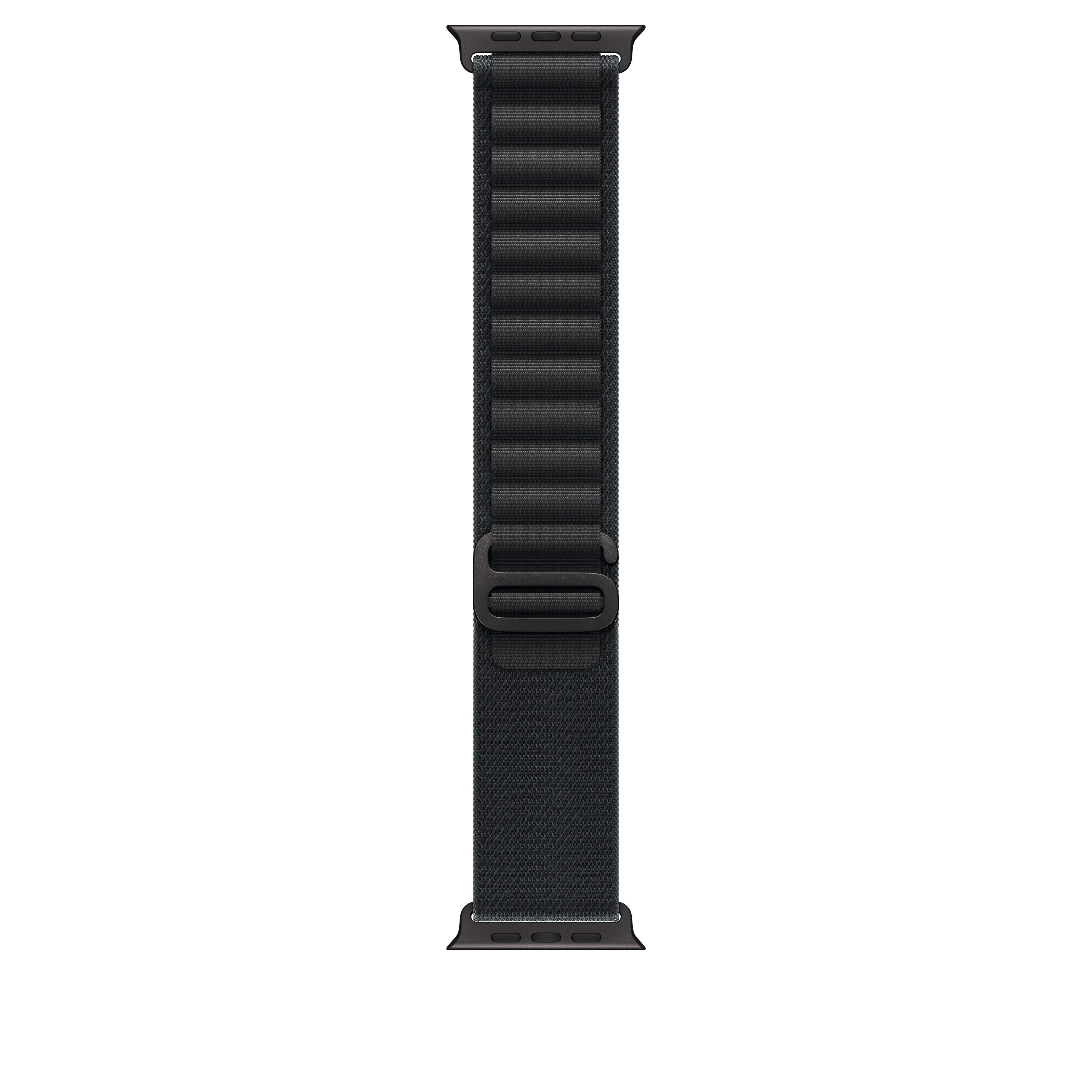 Řemínek pro Apple Watch 44/45/46/49 mm Apple černý Alpský tah - střední - provedení z černého titanu