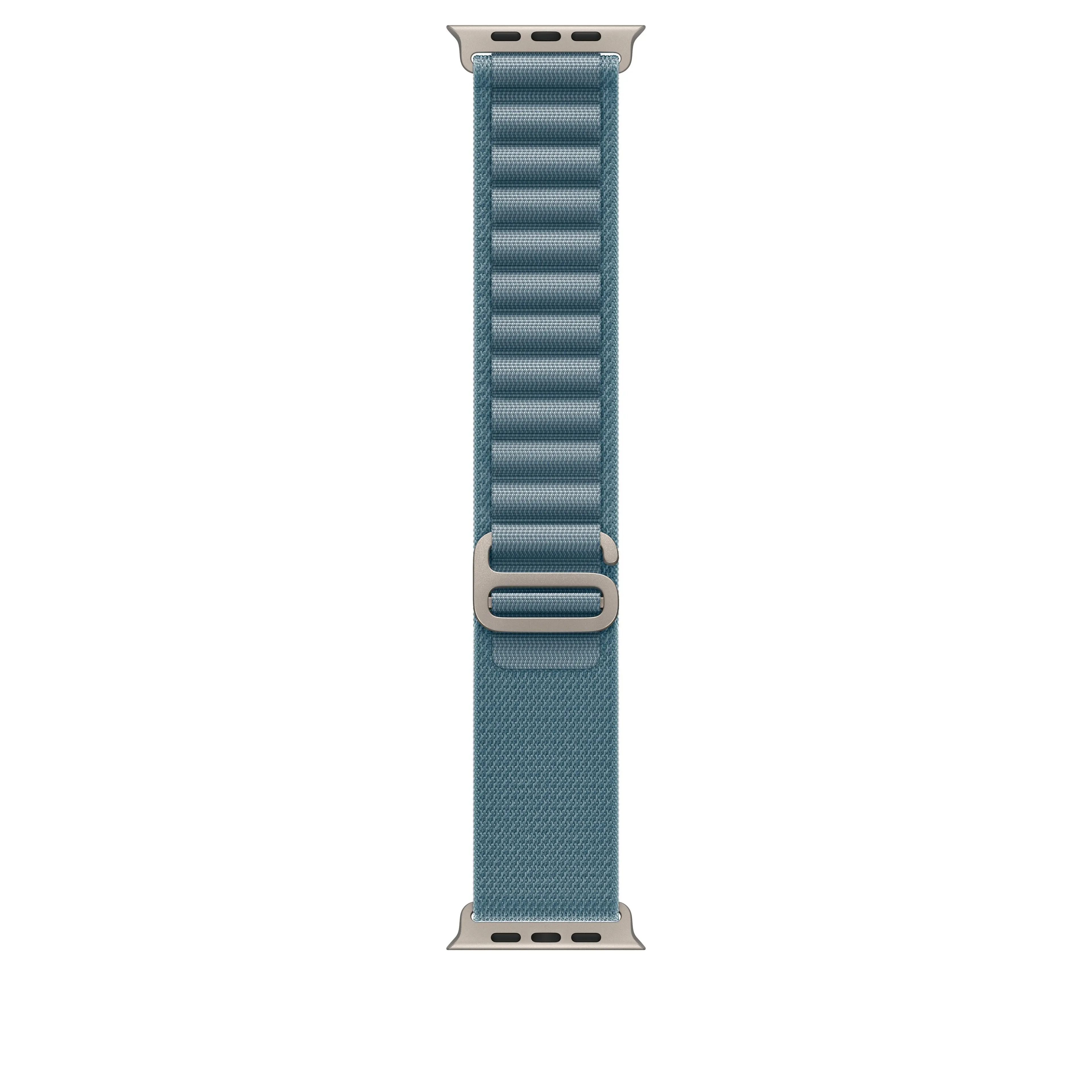 Řemínek pro Apple Watch 44/45/46/49 mm Apple světle modrý Alpský tah - střední - provedení z přírodního titanu