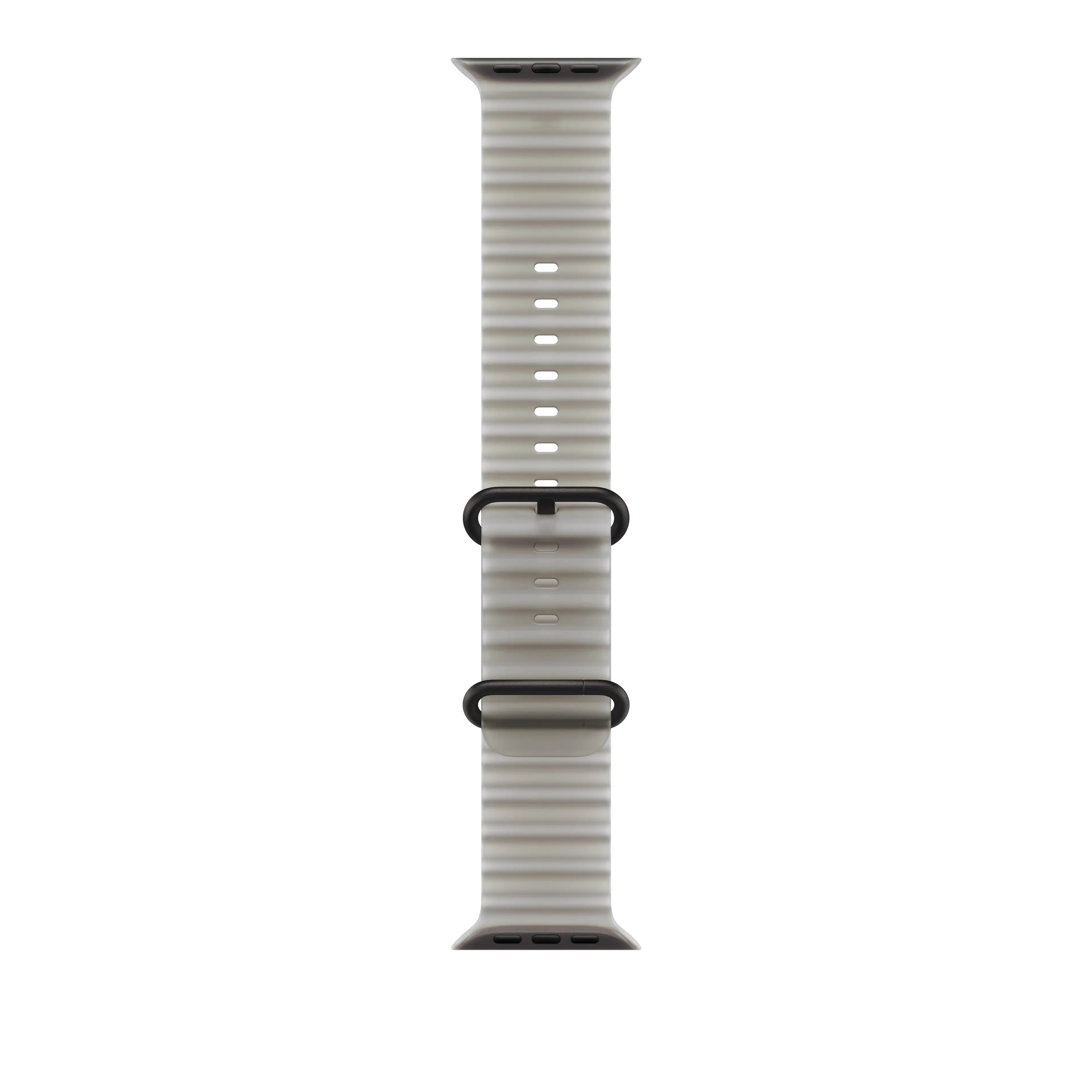 49mm průsvitně šedý oceánský řemínek - provedení z černého titanu