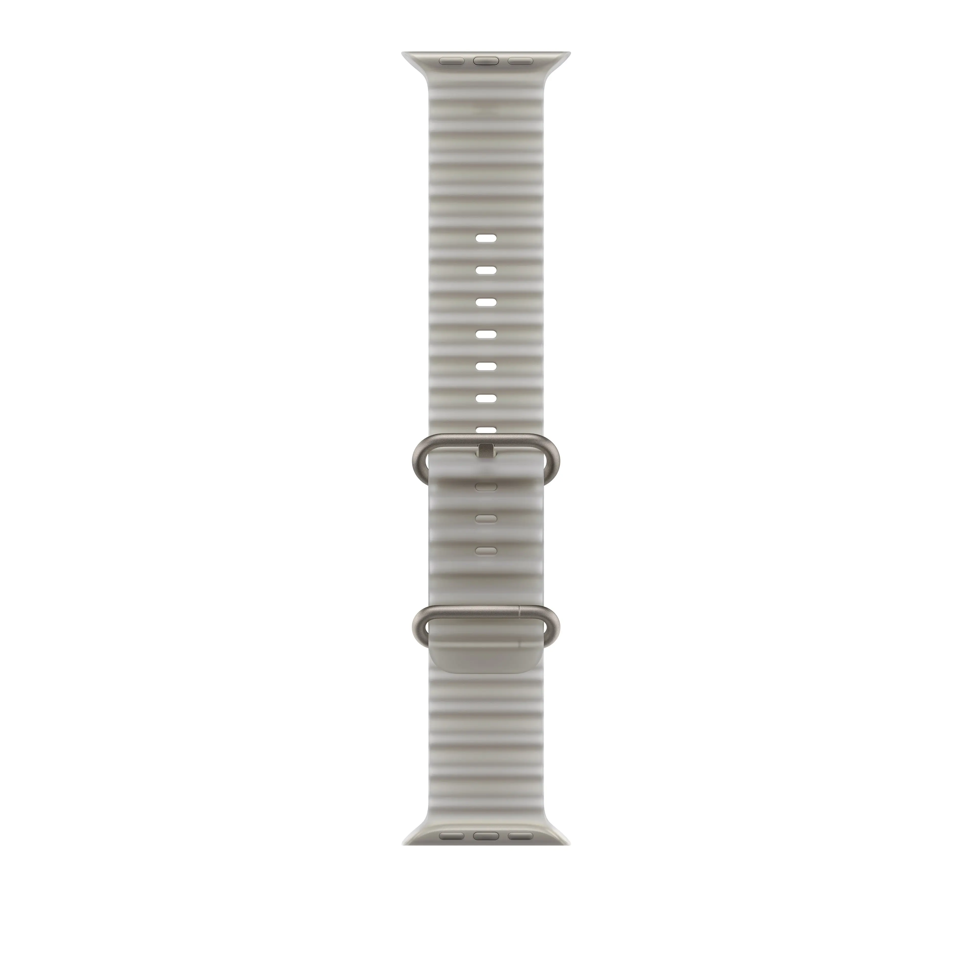 49mm průsvitně šedý oceánský řemínek - provedení z přírodního titanu
