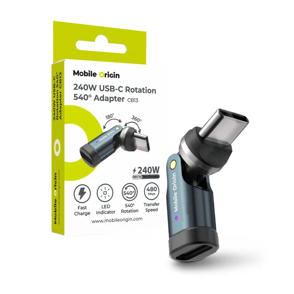 Mobile Origin Otočný adaptér 540° 240W USB-C, CB13