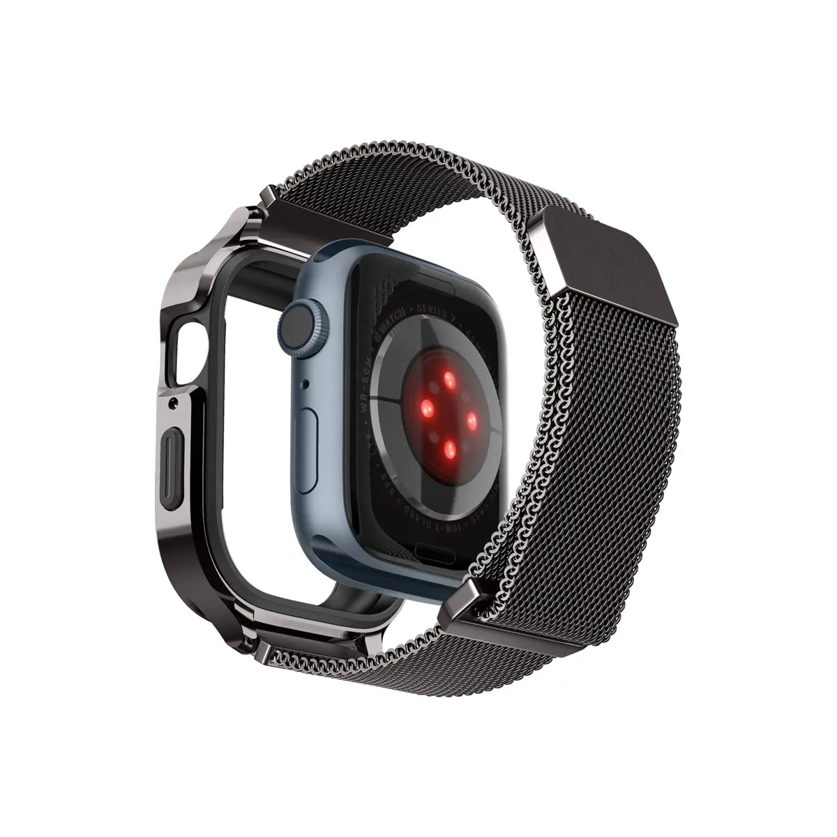 Řemínek pro Apple Watch 42/44/45/49 mm Spigen Metal Fit Pro - šedý