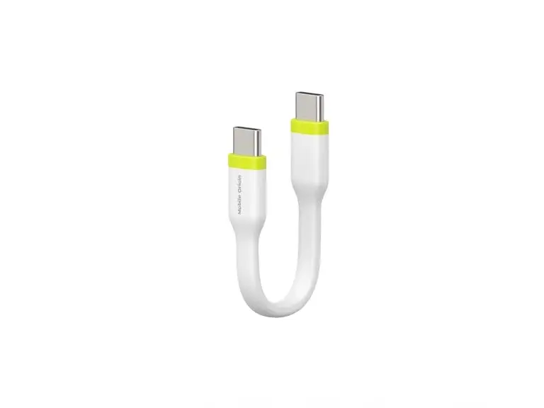 Kabel 60W Mobile Origin Compact USB-C / USB-C 10 cm - bílý