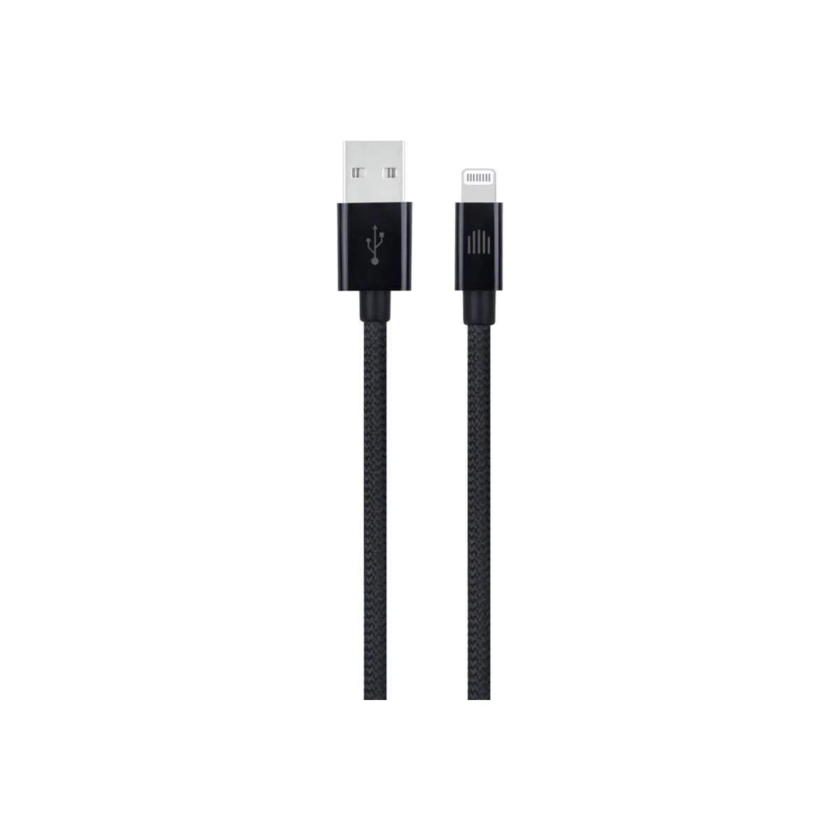 Pletený kabel USB-A / Lightning Dviced 1,25 m – černý