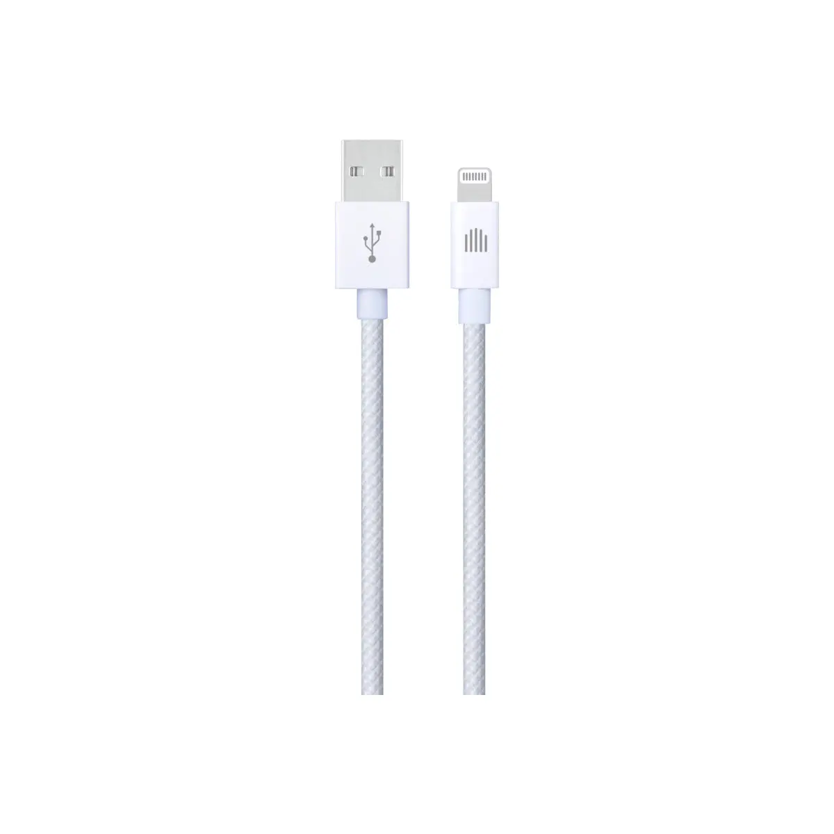 Pletený kabel USB-A / Lightning Dviced 1,25 m – bílý