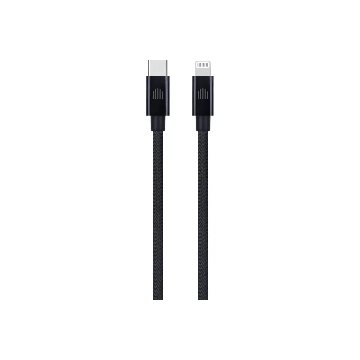 Pletený kabel USB-C / Lightning Dviced 0,25 m – černý