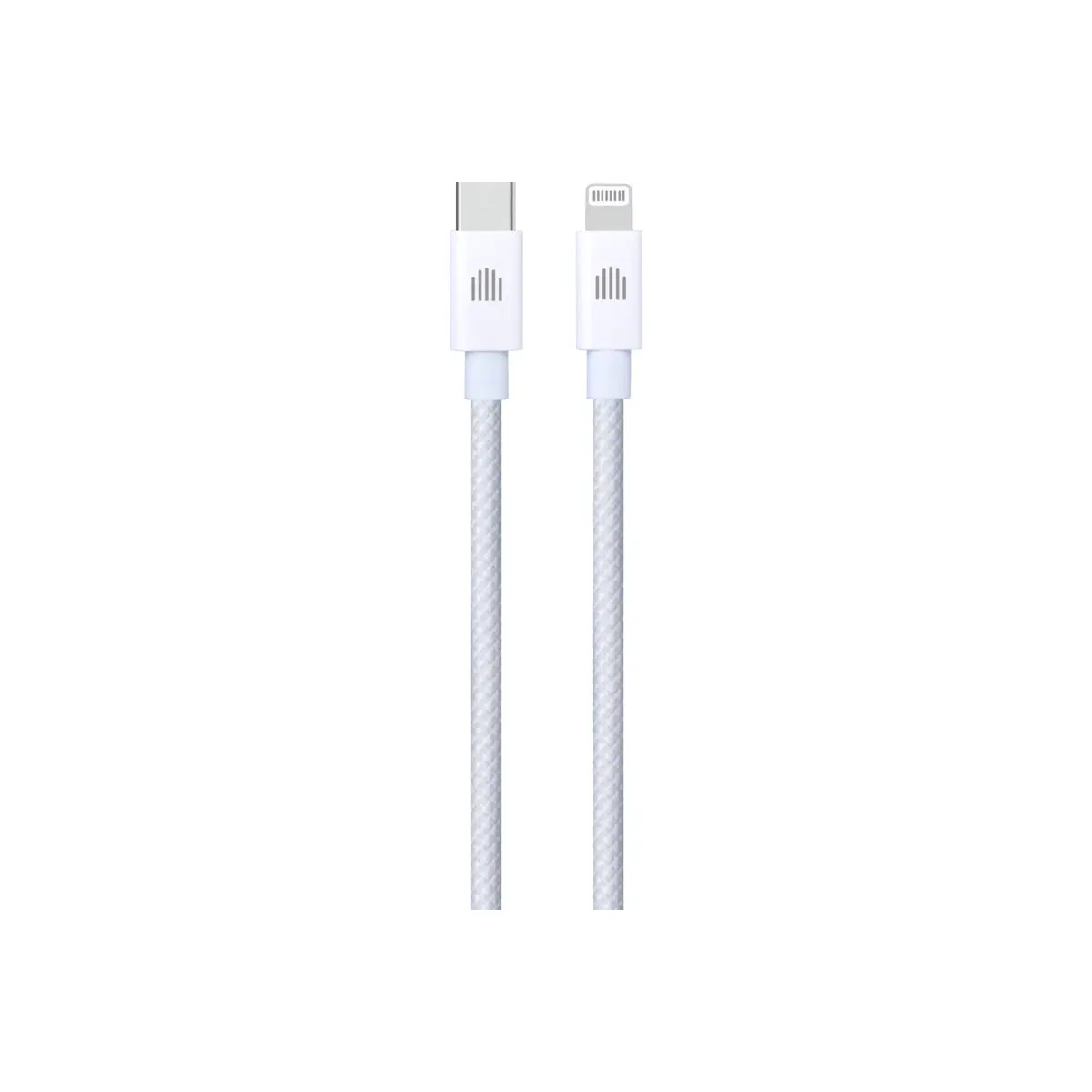 Pletený kabel USB-C / Lightning Dviced 1,25 m – bílý