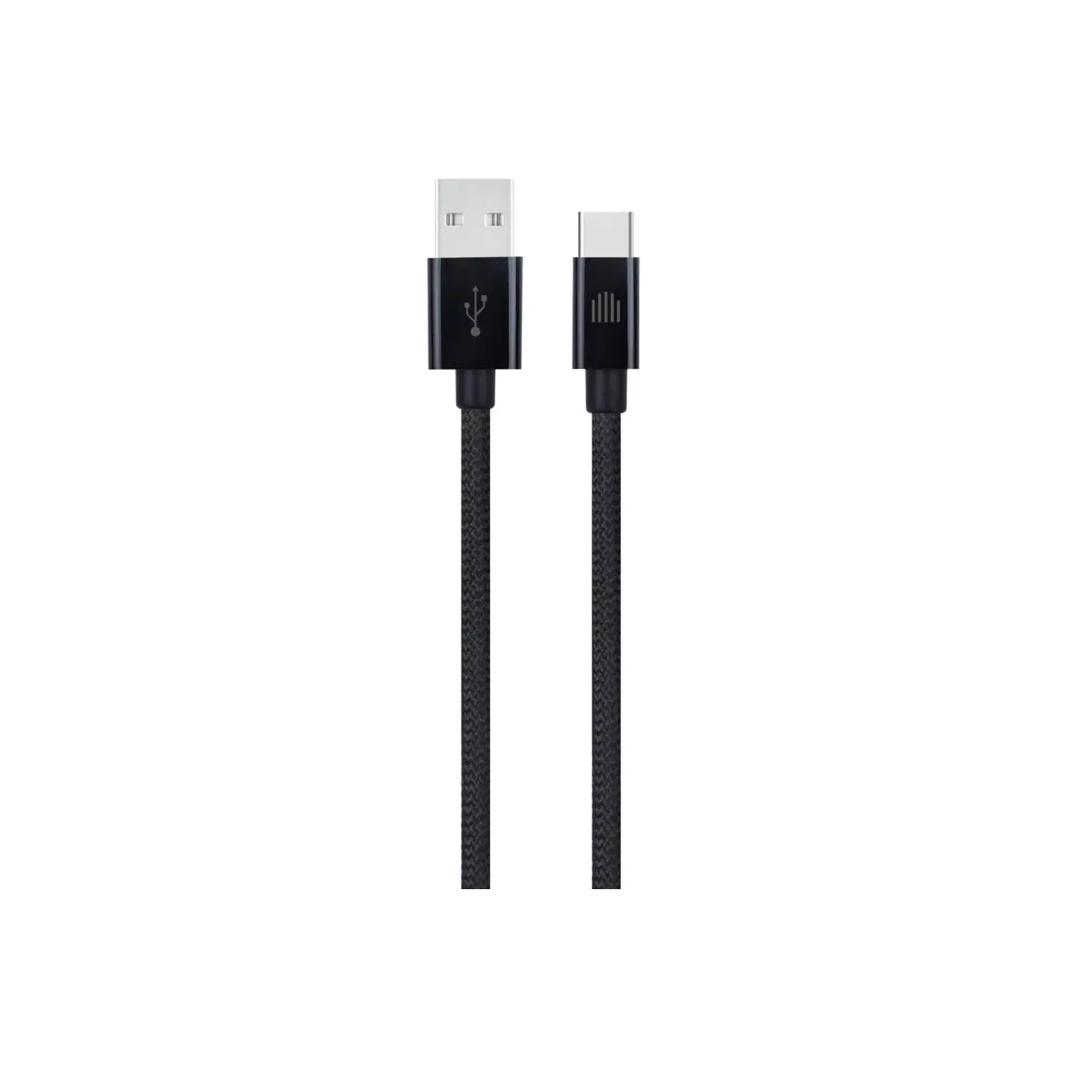 Pletený kabel USB-A / USB-C Dviced 1,25 m – černý