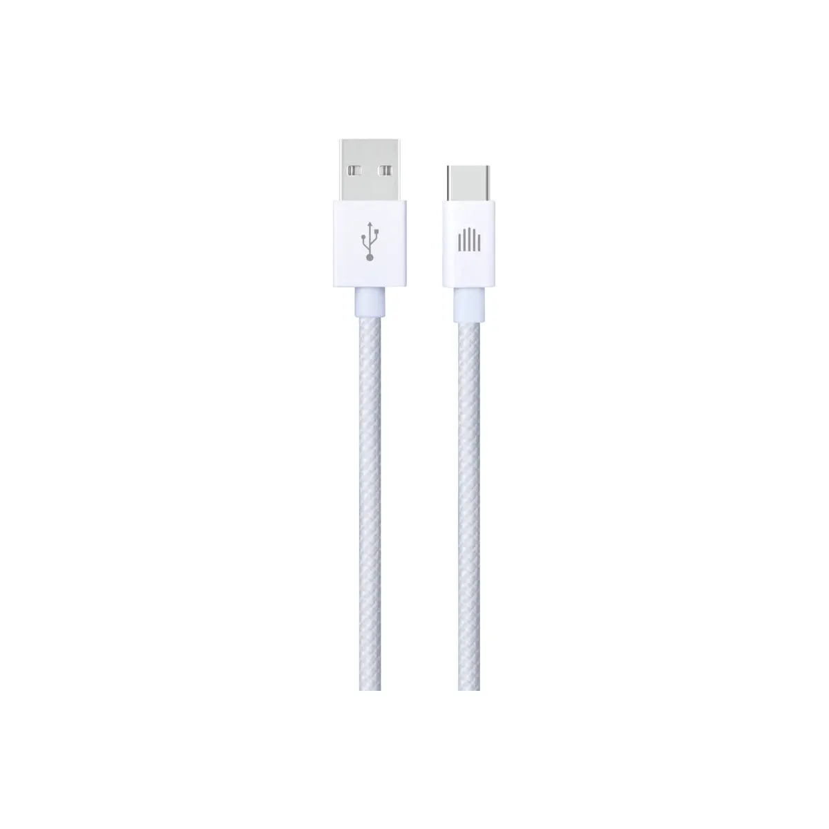 Pletený kabel USB-A / USB-C Dviced 1,25 m – bílý