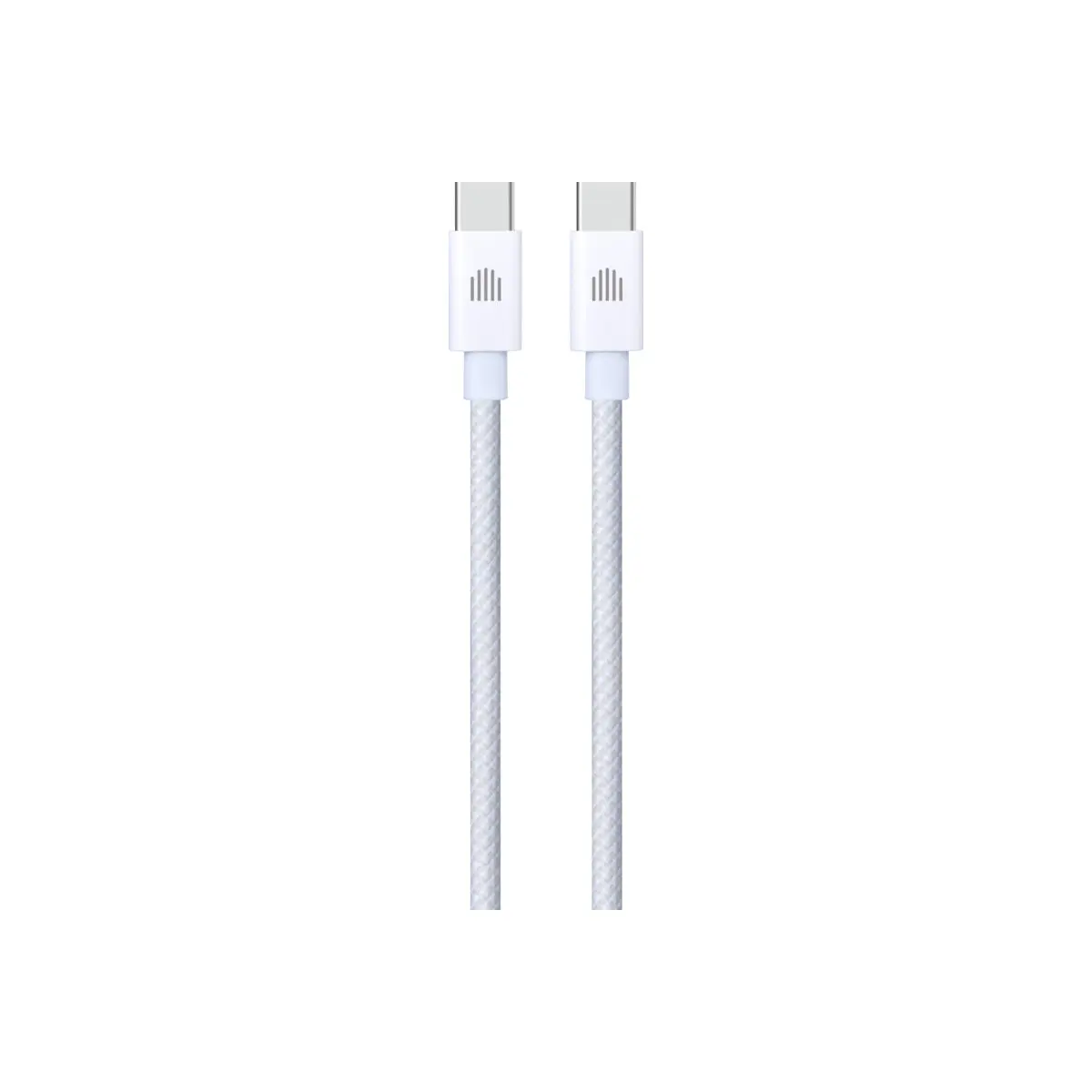 Pletený kabel USB-C / USB-C Dviced 1,25 m – bílý