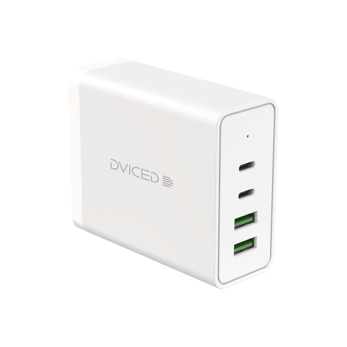 100W stolní nabíječka GaN Dviced 2× USB-A, 2× USB-C – bílá