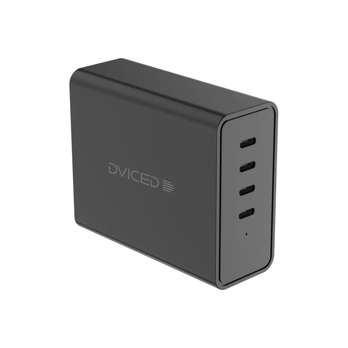 140W GaN stolní nabíječka Dviced 4× USB-C - černá