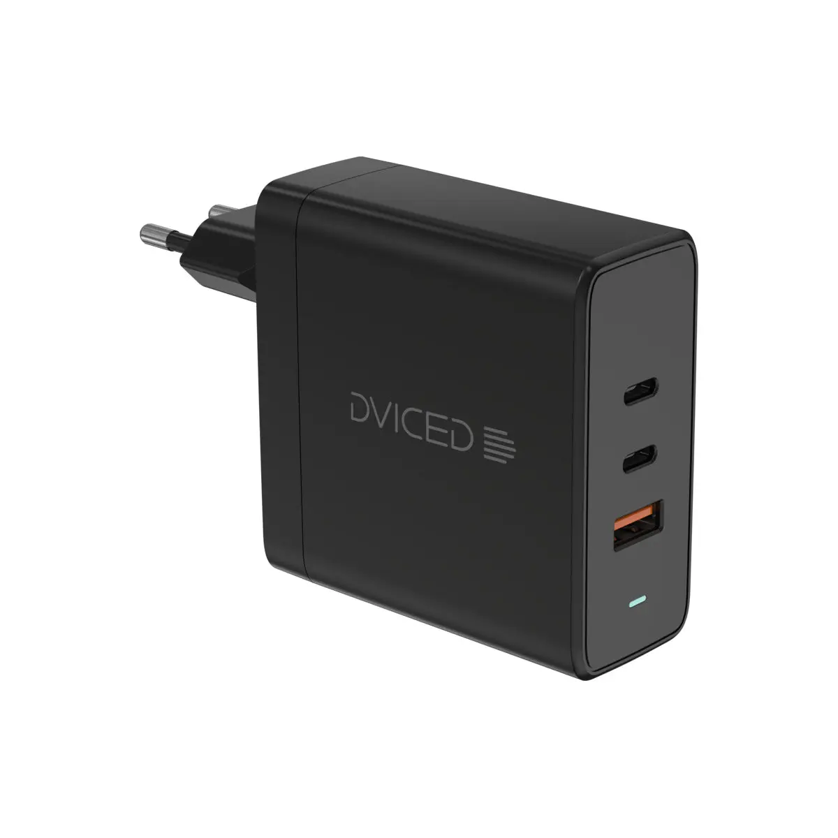 Nabíječka 65W GaN Dviced 1× USB-A, 2× USB-C s kabelem – černá