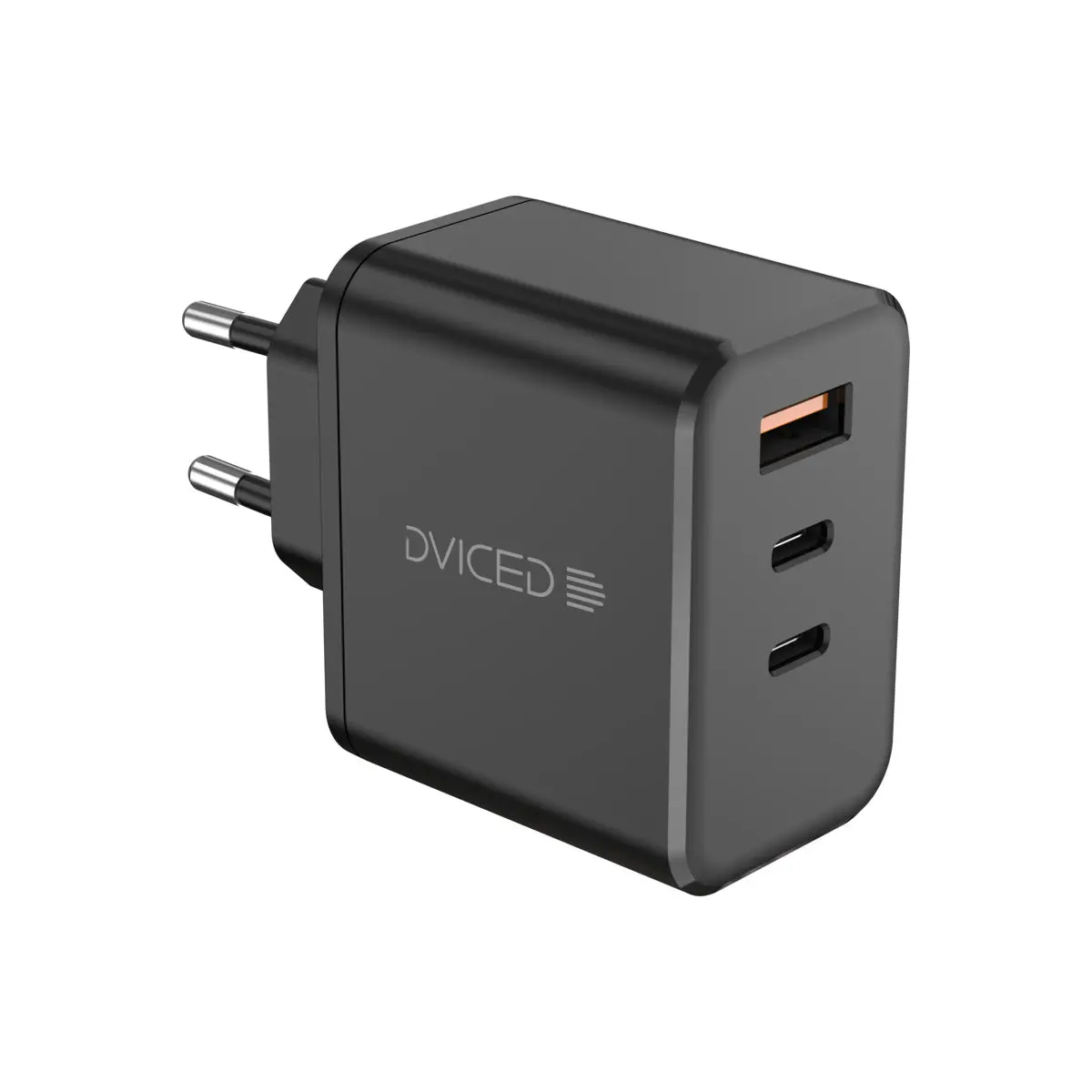 140W nabíječka GaN Dviced 2× USB-C, 1× USB-A – černá