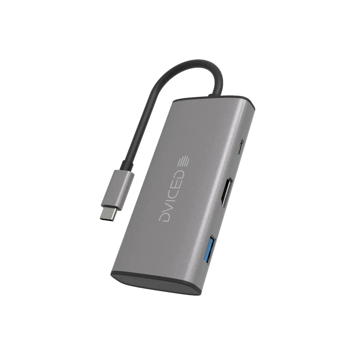 6v1 HUB USB-C Dviced - šedý