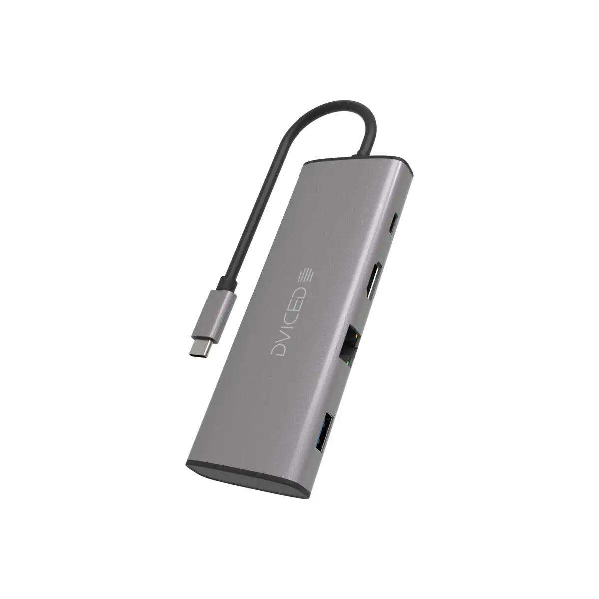 7v1 HUB USB-C Dviced - šedý
