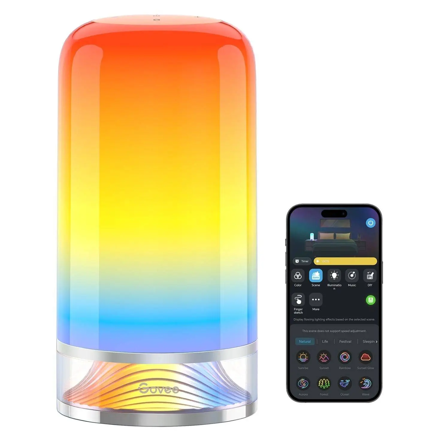 Stolní lampa Govee Table Lamp 2 RGBW s podporou Matter – bílá