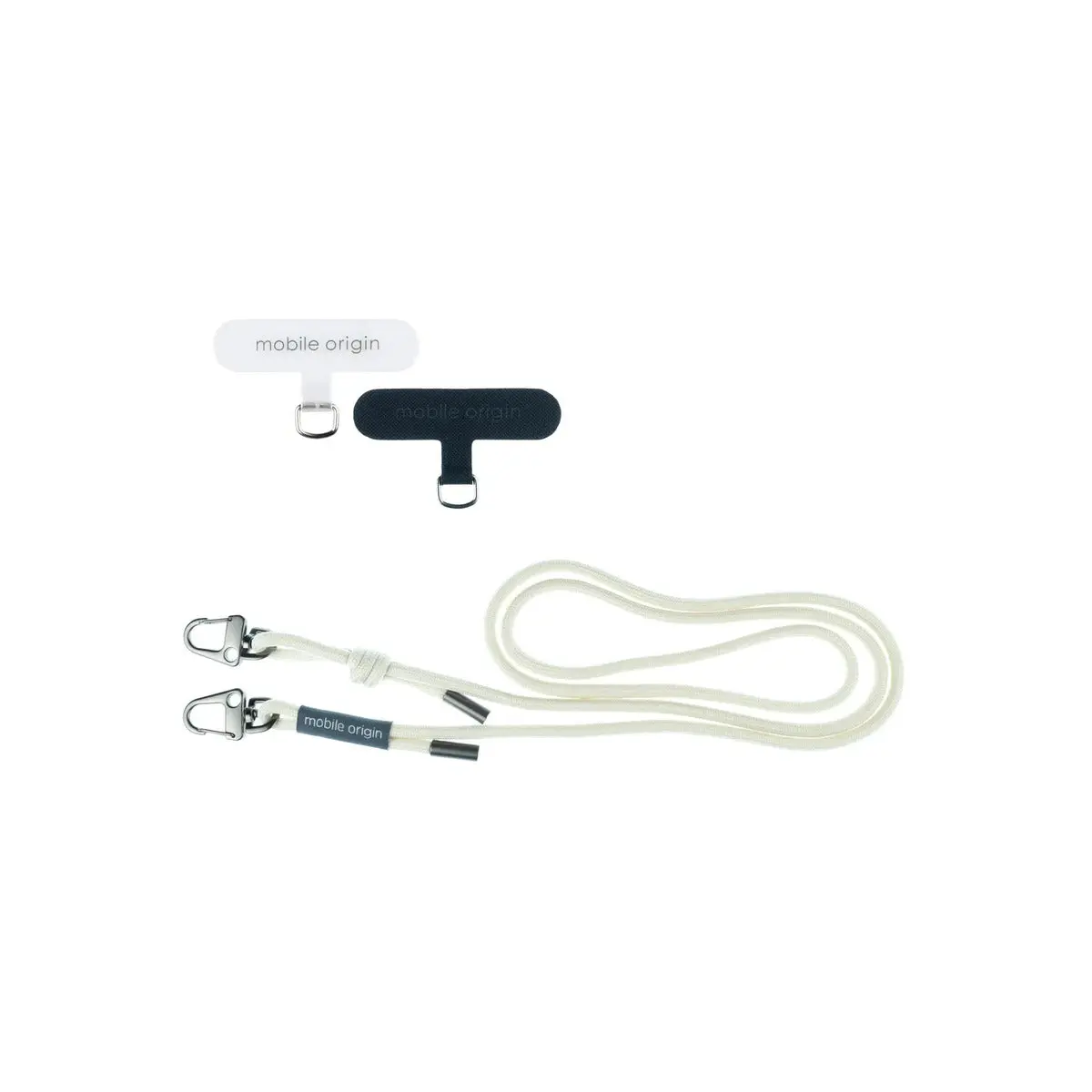 6mm šňůrka na telefon Mobile Origin Lanyard rope 82 - 163cm - bílá