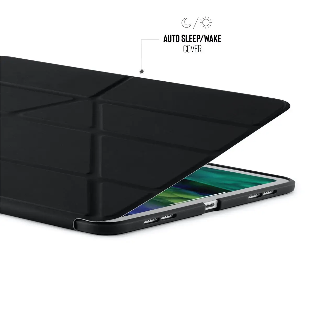Pouzdro Pipetto Origami pro iPad Air 4 10.9" (2020) - černé