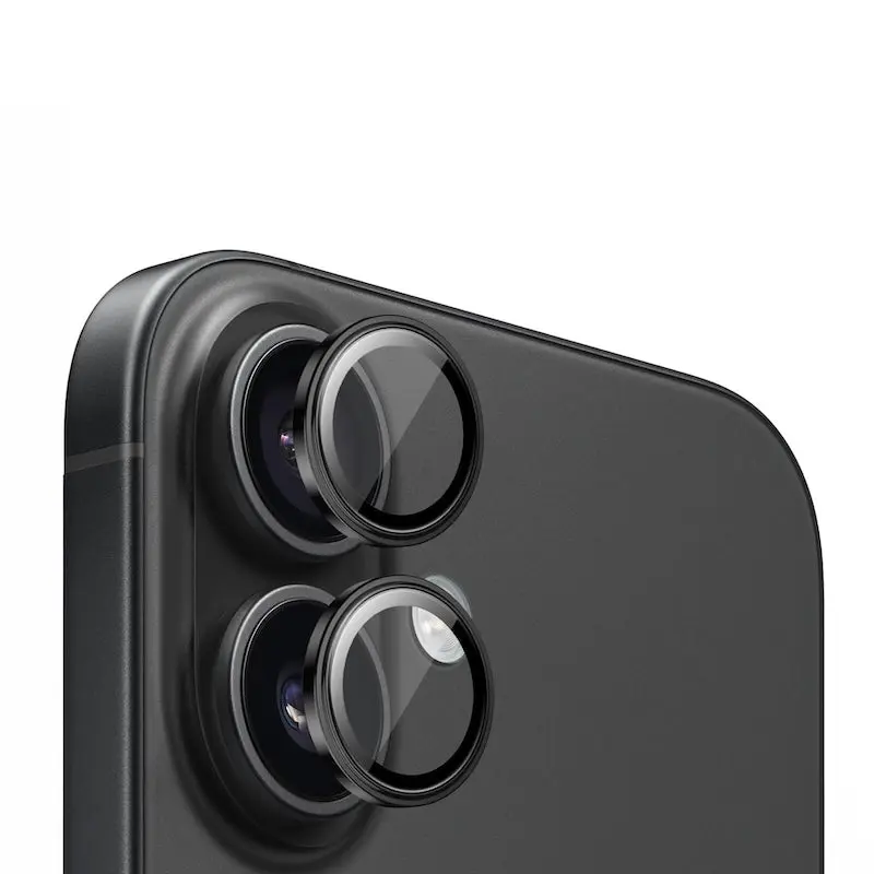 Safírové sklo na čočky pro iPhone 16/16 Plus Mobile Origin - černé