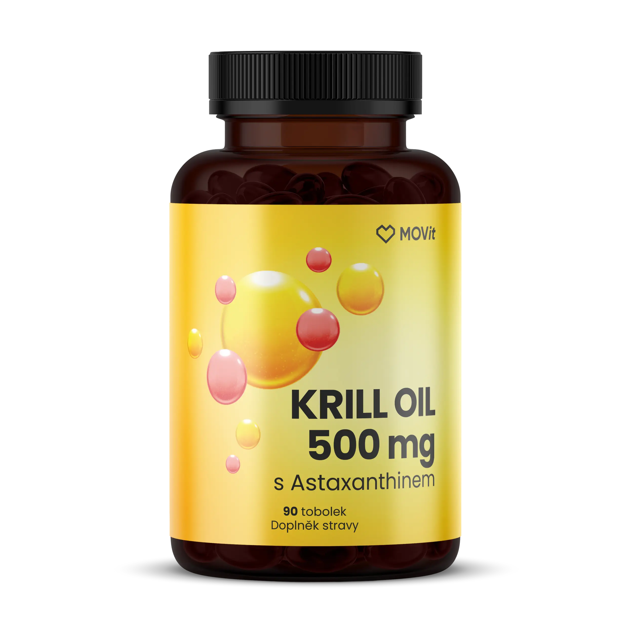 MOVit Omega Krill Oil 500mg s Astaxanthinem tob.90