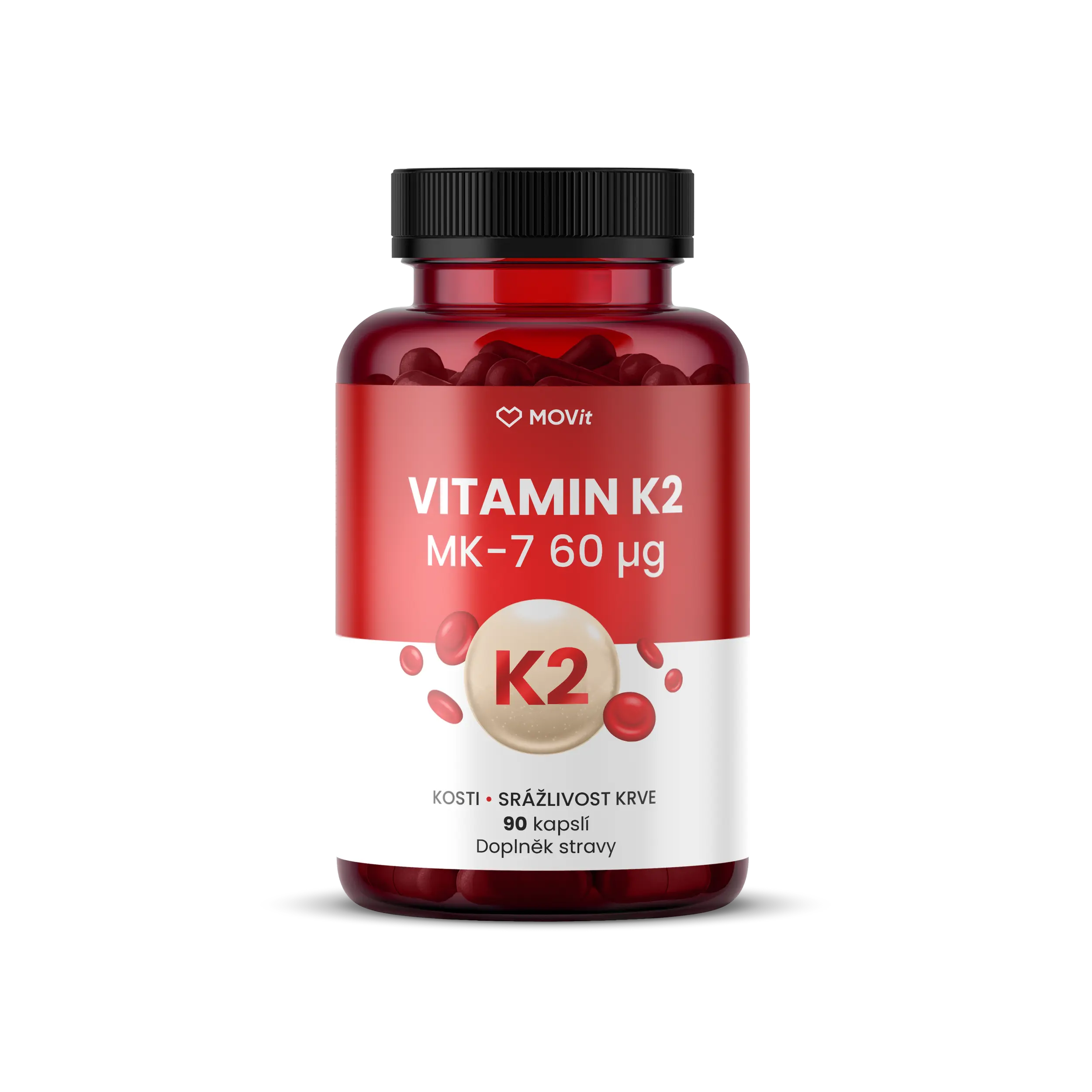 Vitamin K2 MK-7 60 mcg, 90 kapslí