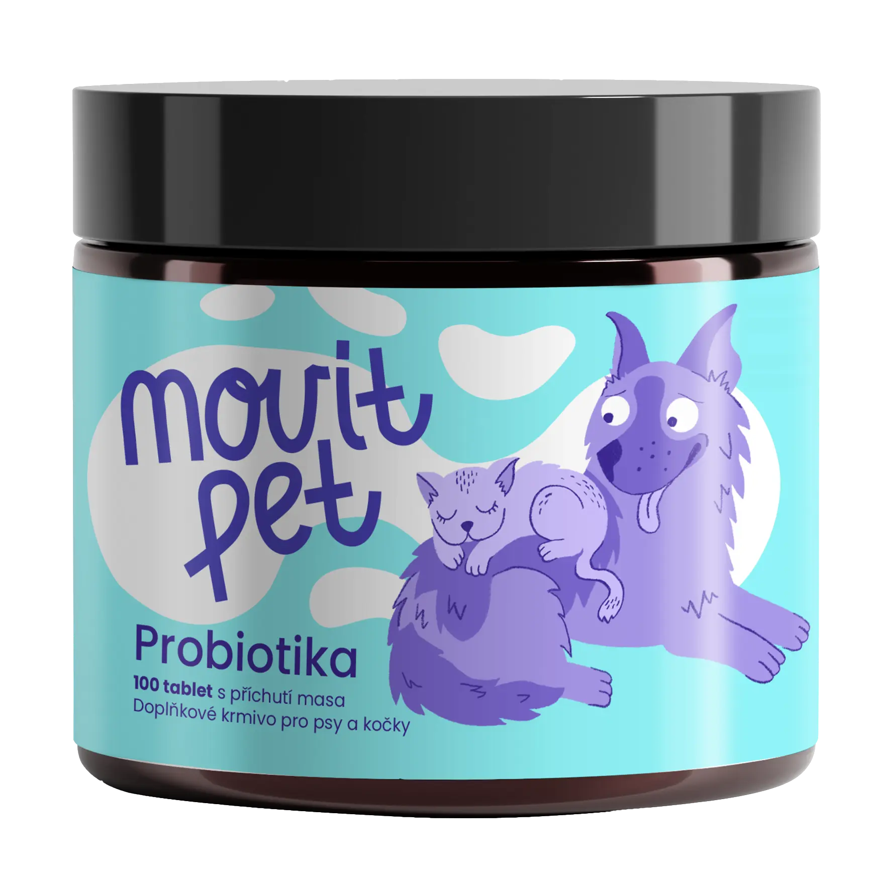 Probiotika pro psy a kočky, 100 tablet s příchutí masa