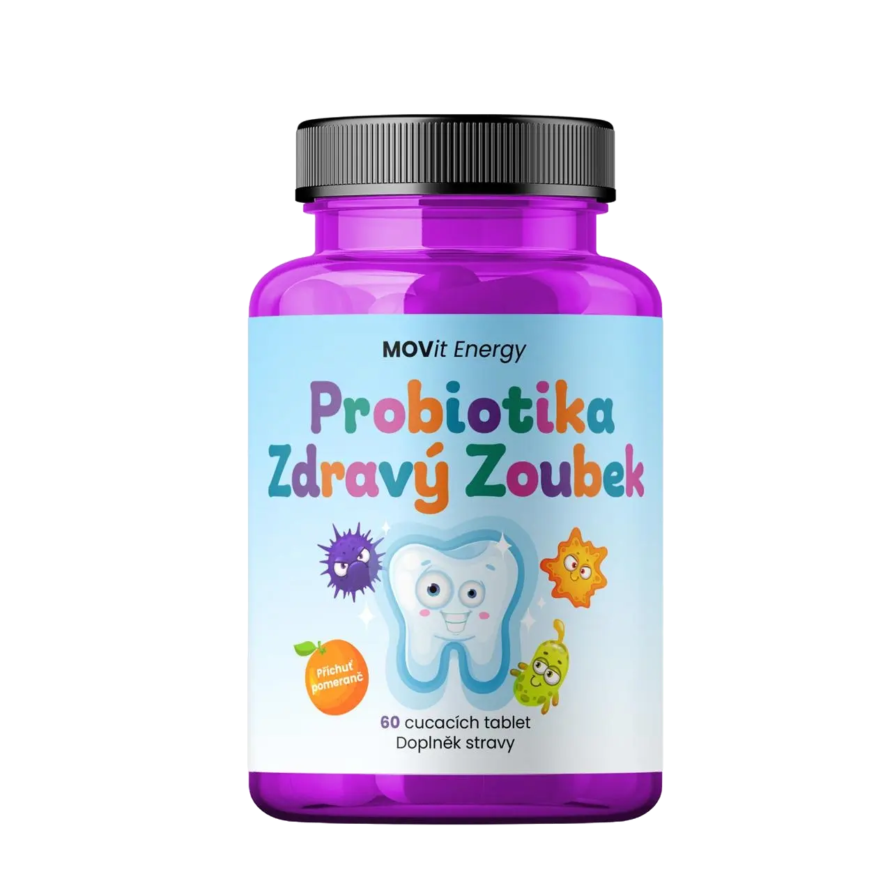 MOVIT ENERGY Zdravý zoubek Probiotika pro děti 60 cucavých tablet