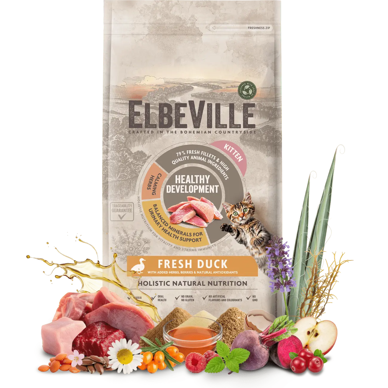Krmivo ELBEVILLE Kitten Fresh Duck 4,8 kg