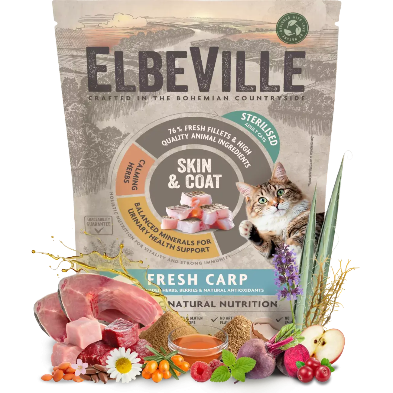 Vzorek krmivo ELBEVILLE Cat Sterilised Fresh Carp 100 g