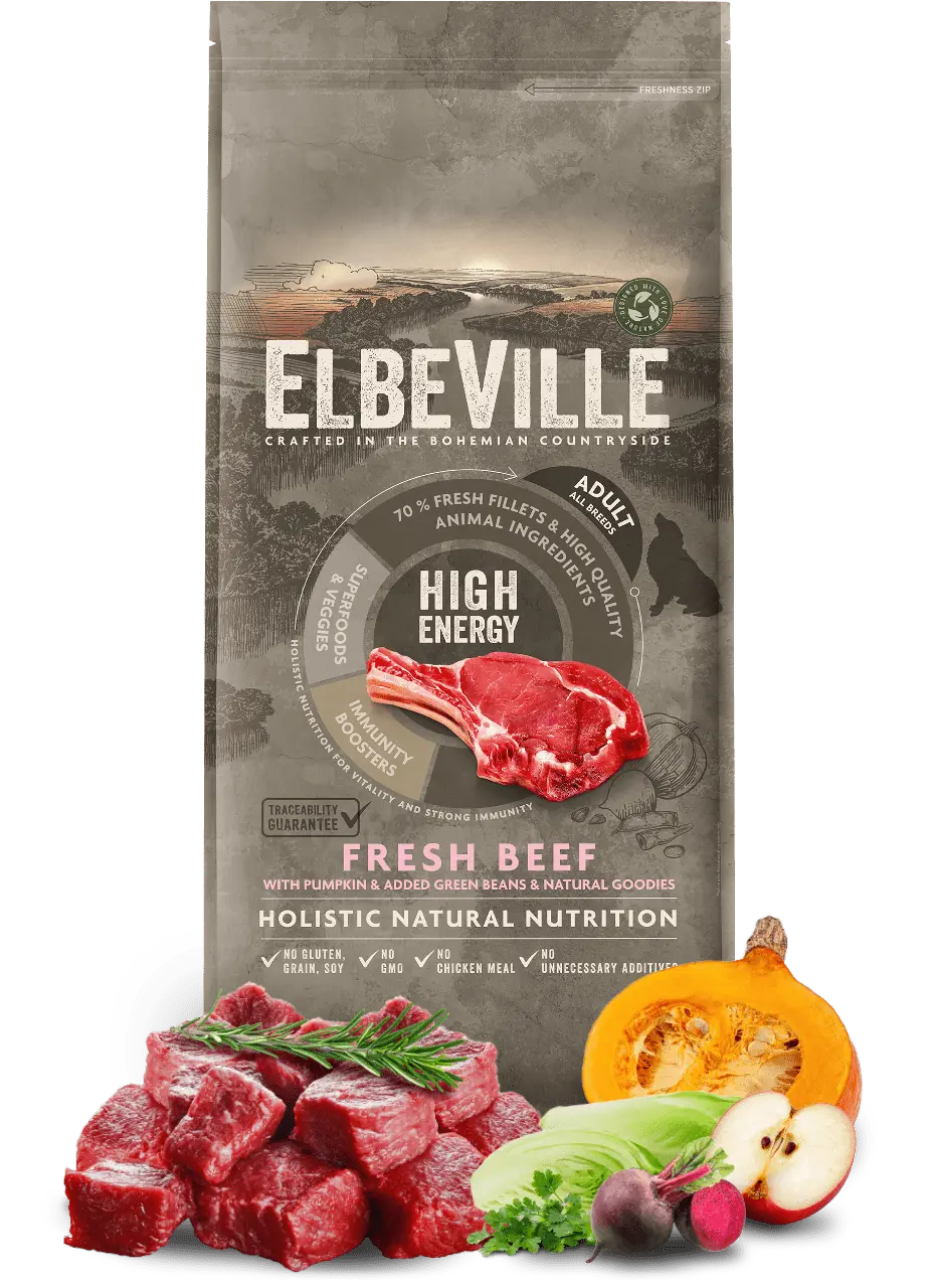 ELBEVILLE Adult All Breeds Fresh Beef High Energy 11,4kg