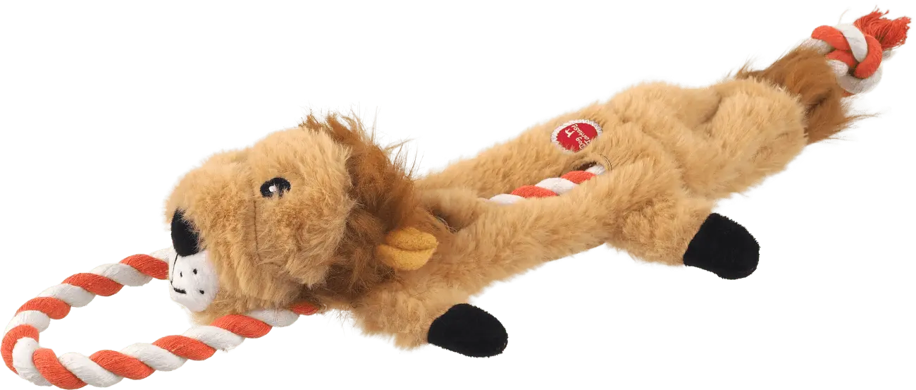 Hračka Dog Fantasy Skinneeez Lev s provazem 57 cm
