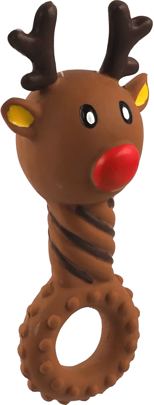 Hračka pro psy Dog Fantasy Winter Tale sob latexový pískací 14 cm