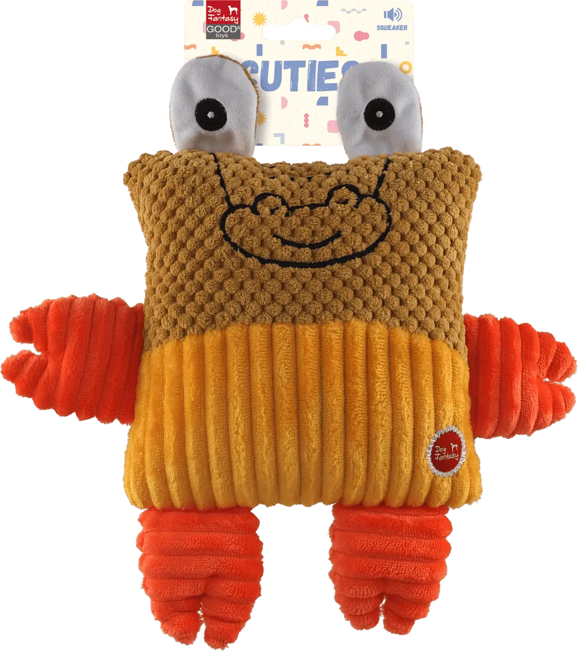 Hračka pro psy Dog Fantasy Cuties čtvercový krokodýl medový 17,5 cm