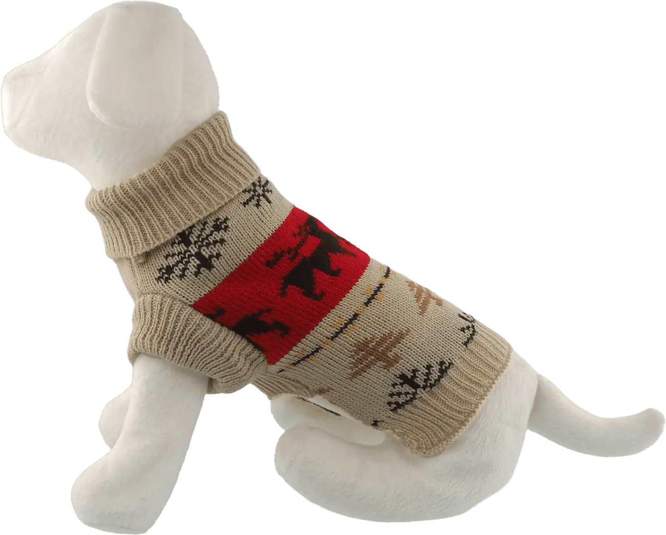 Svetr Dog Fantasy Winter Tale Vánoční pletený se soby, M 43cm