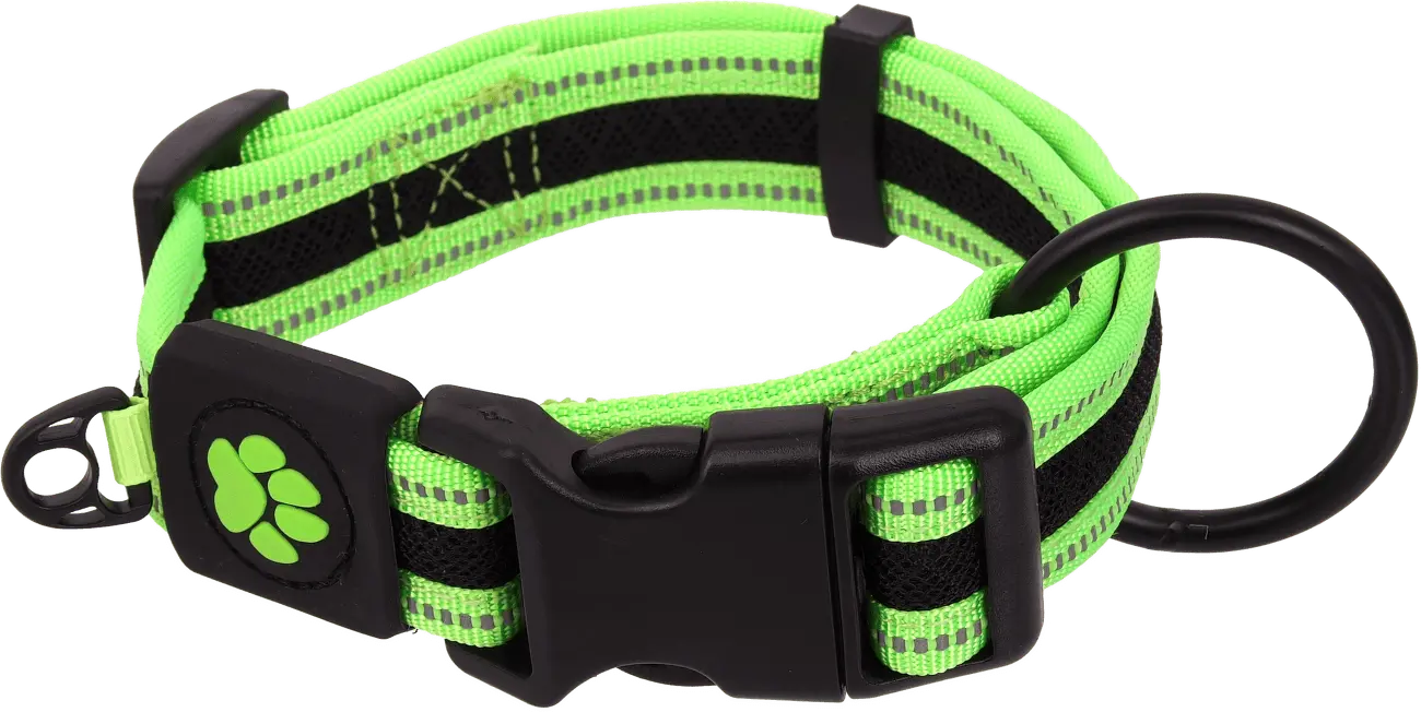 Obojek Active Dog Fluffy S limetka 2x27-41cm