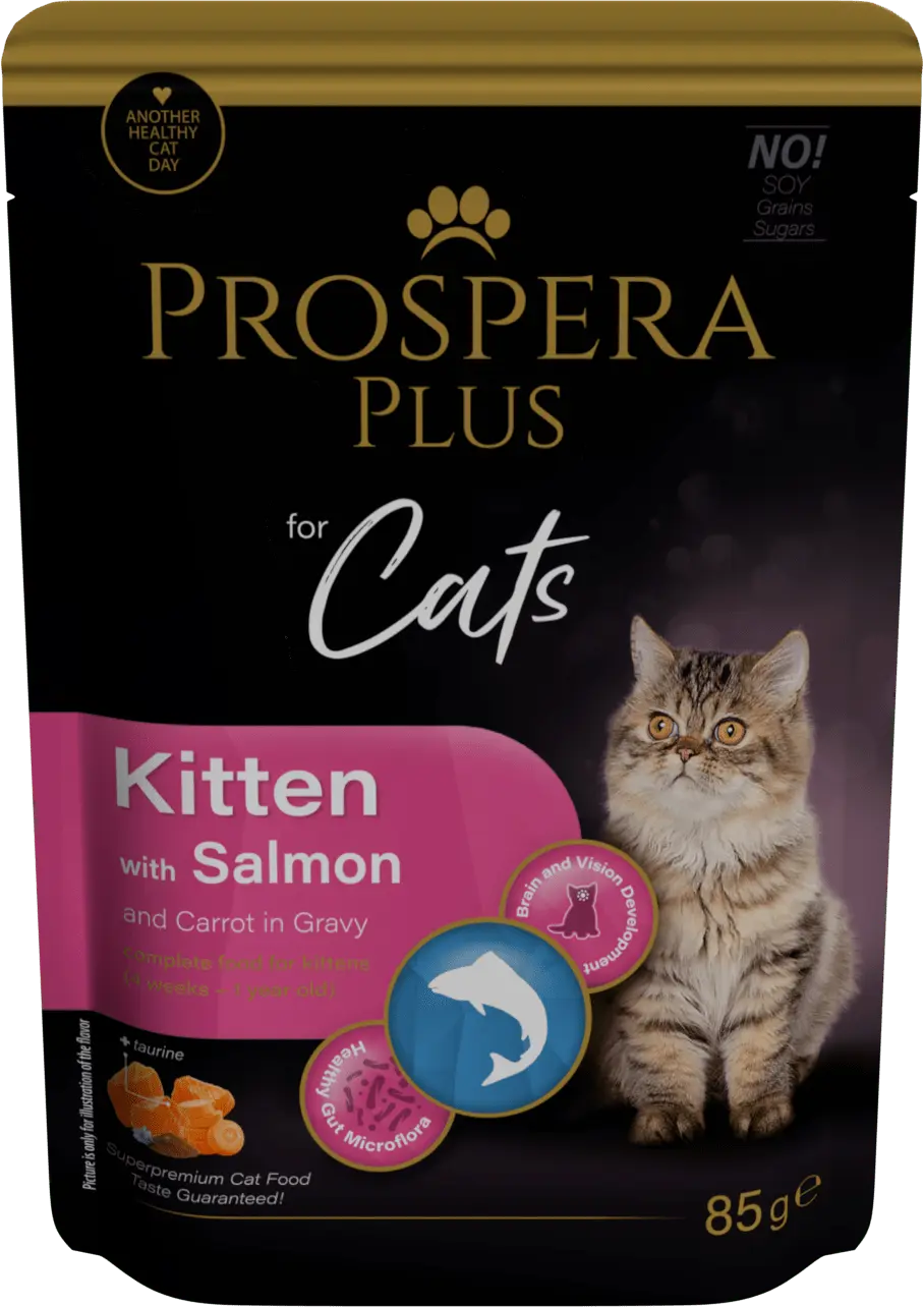 Kapsička Prospera Plus Kitten, losos, mrkev 85g