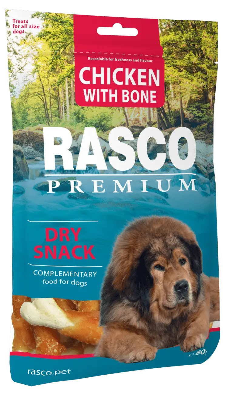 Pochoutka RASCO Premium kosti obalené kuřecím masem 80 g