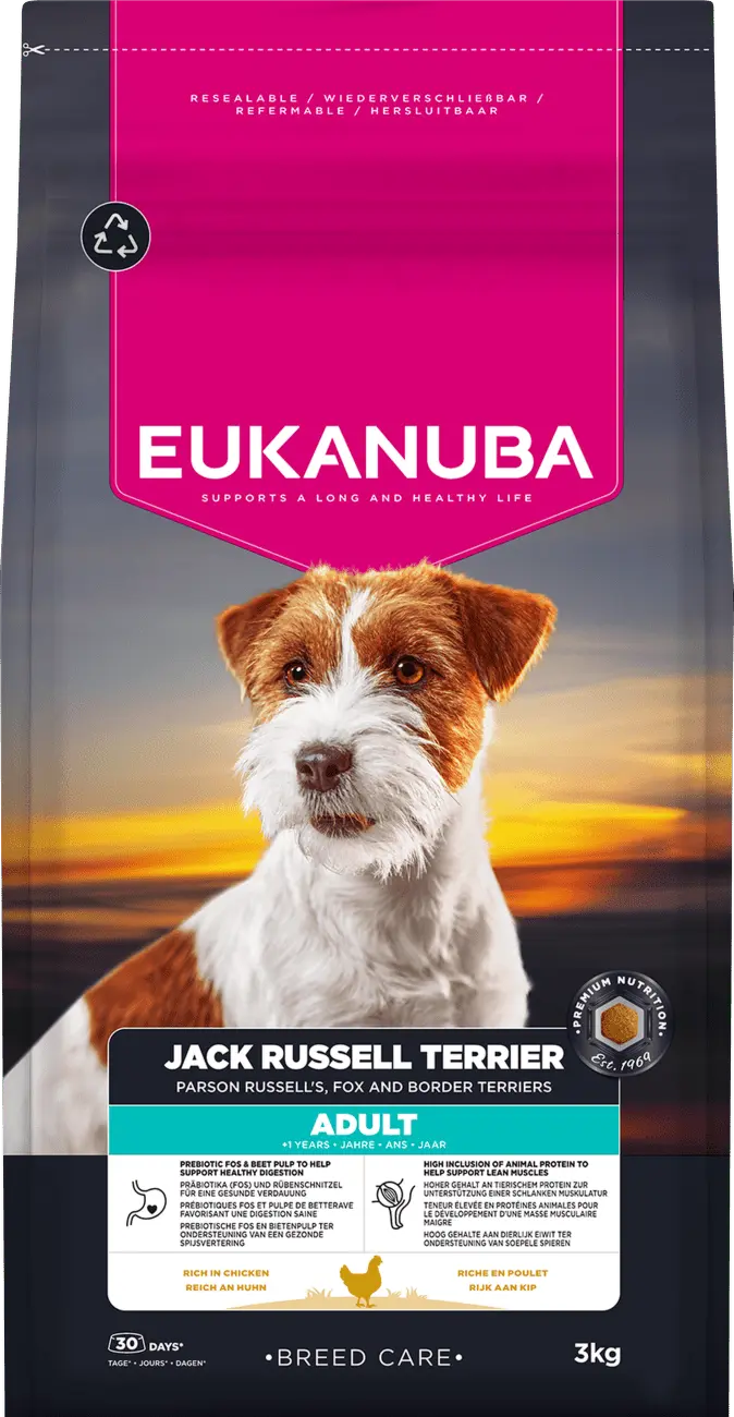 Krmivo Eukanuba Breed Care Adult chicken Jack Russell Terrier 3 kg