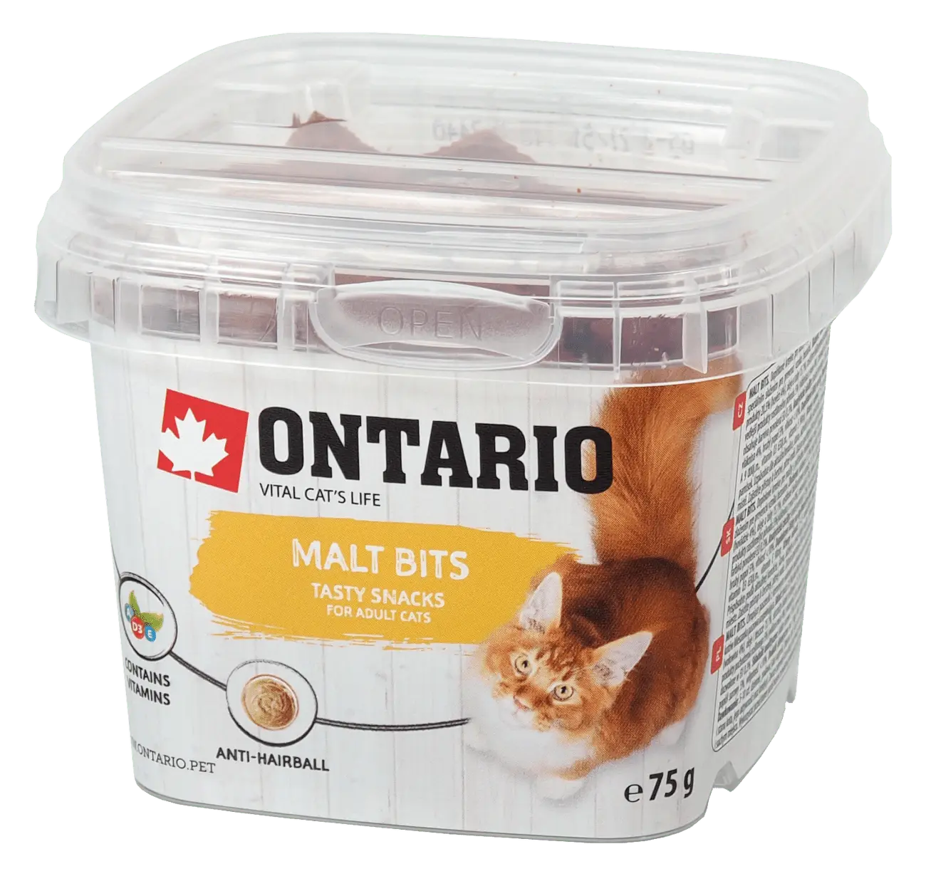 Pochoutka ONTARIO polštářky s malt pastou 75 g