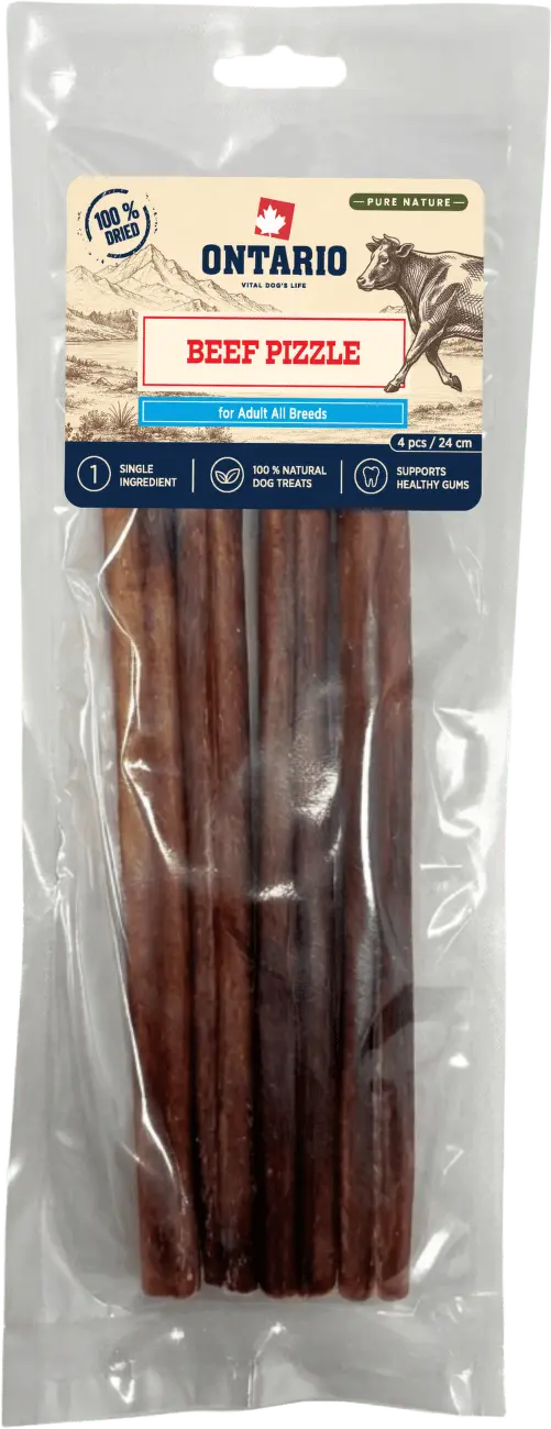 Sušený hovězí penis Ontario Pure Nature 4 ks 24 cm