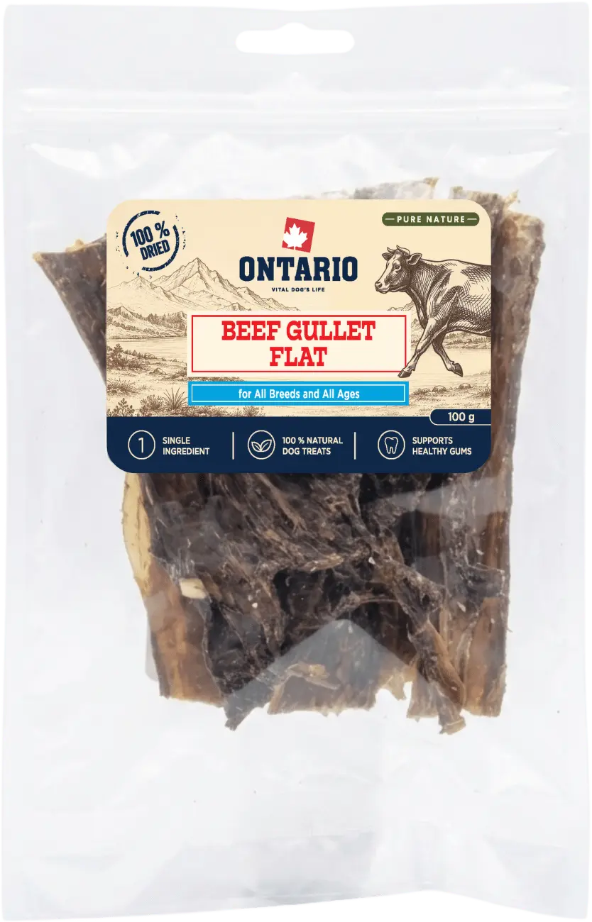 Sušený hovězí jícen Ontario Pure Nature plochý 100 g
