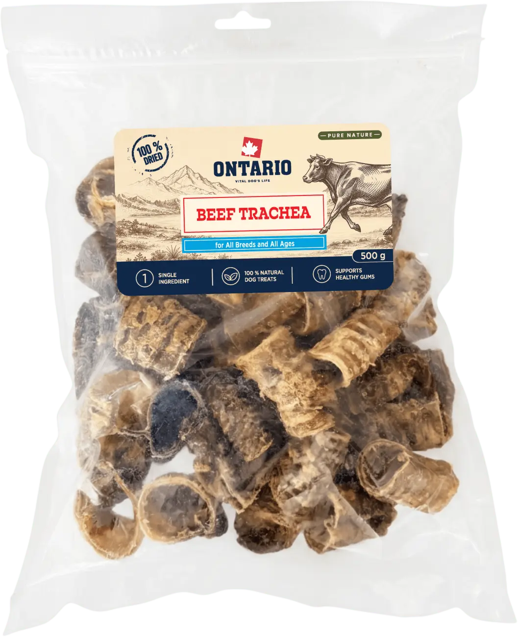 Sušené hovězí průdušnice Ontario Pure Nature 500 g